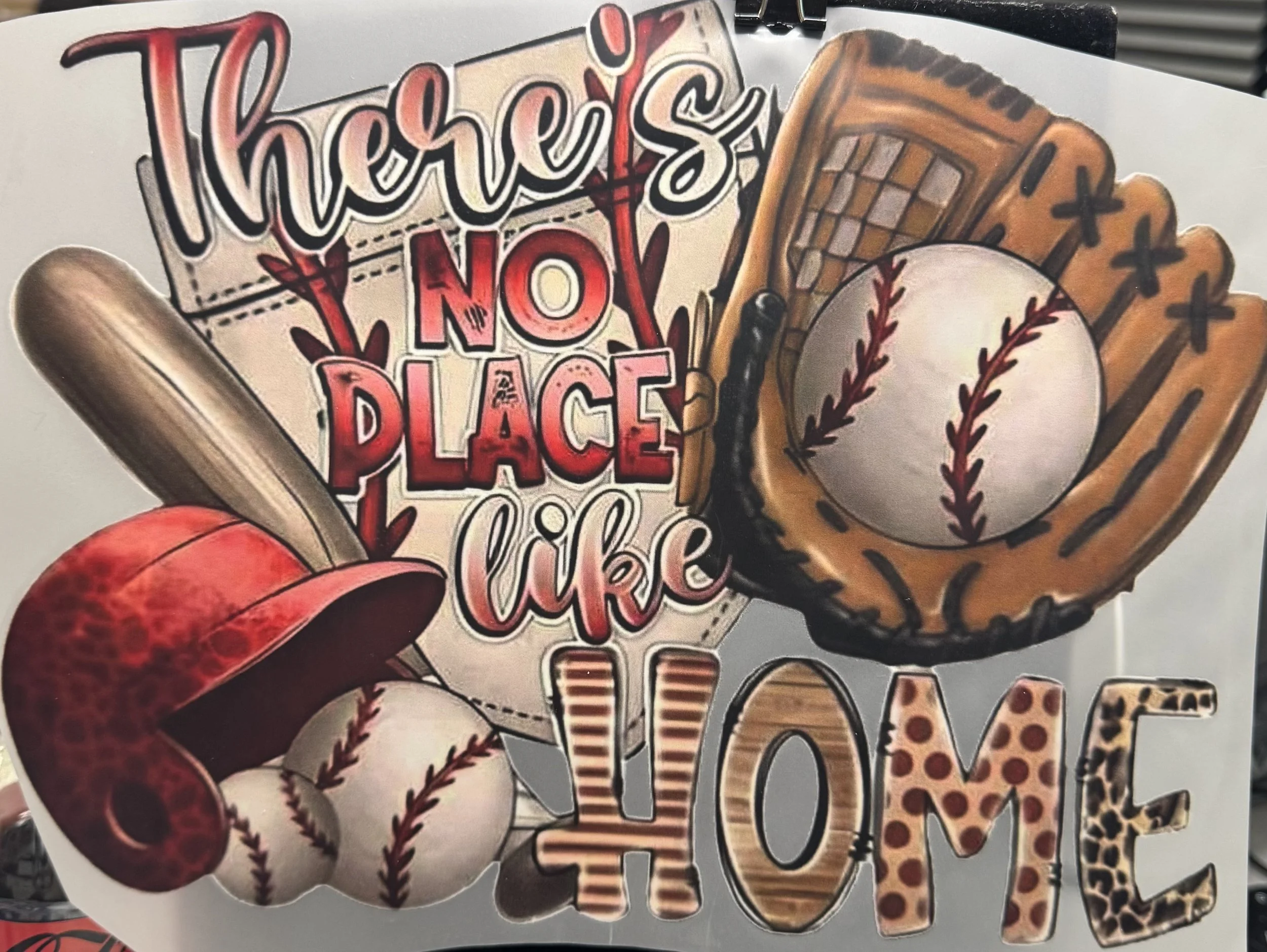 Baseball 'There's No Place Like Home' Ready-to-Press DTF