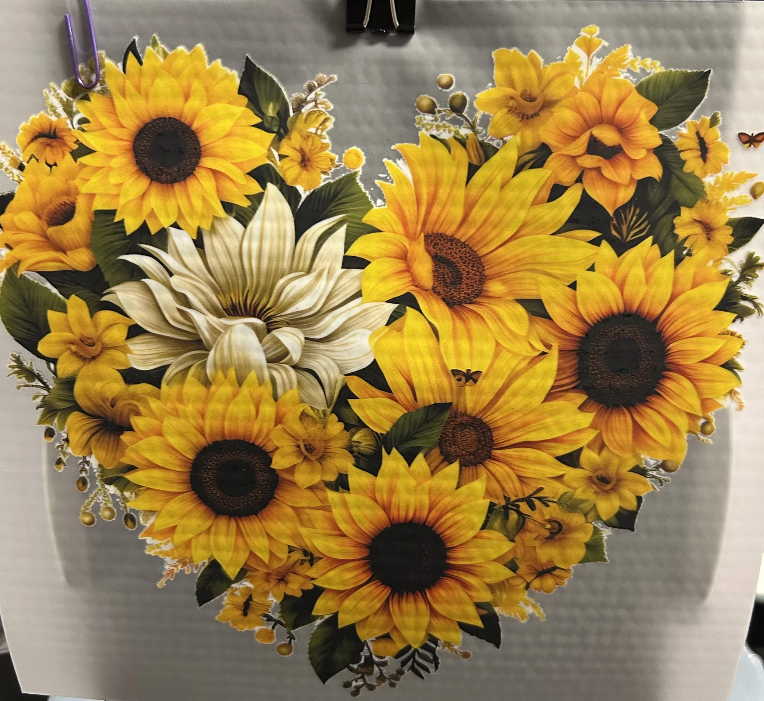 Vibrant Sunflower Ready-to-Press Transfer