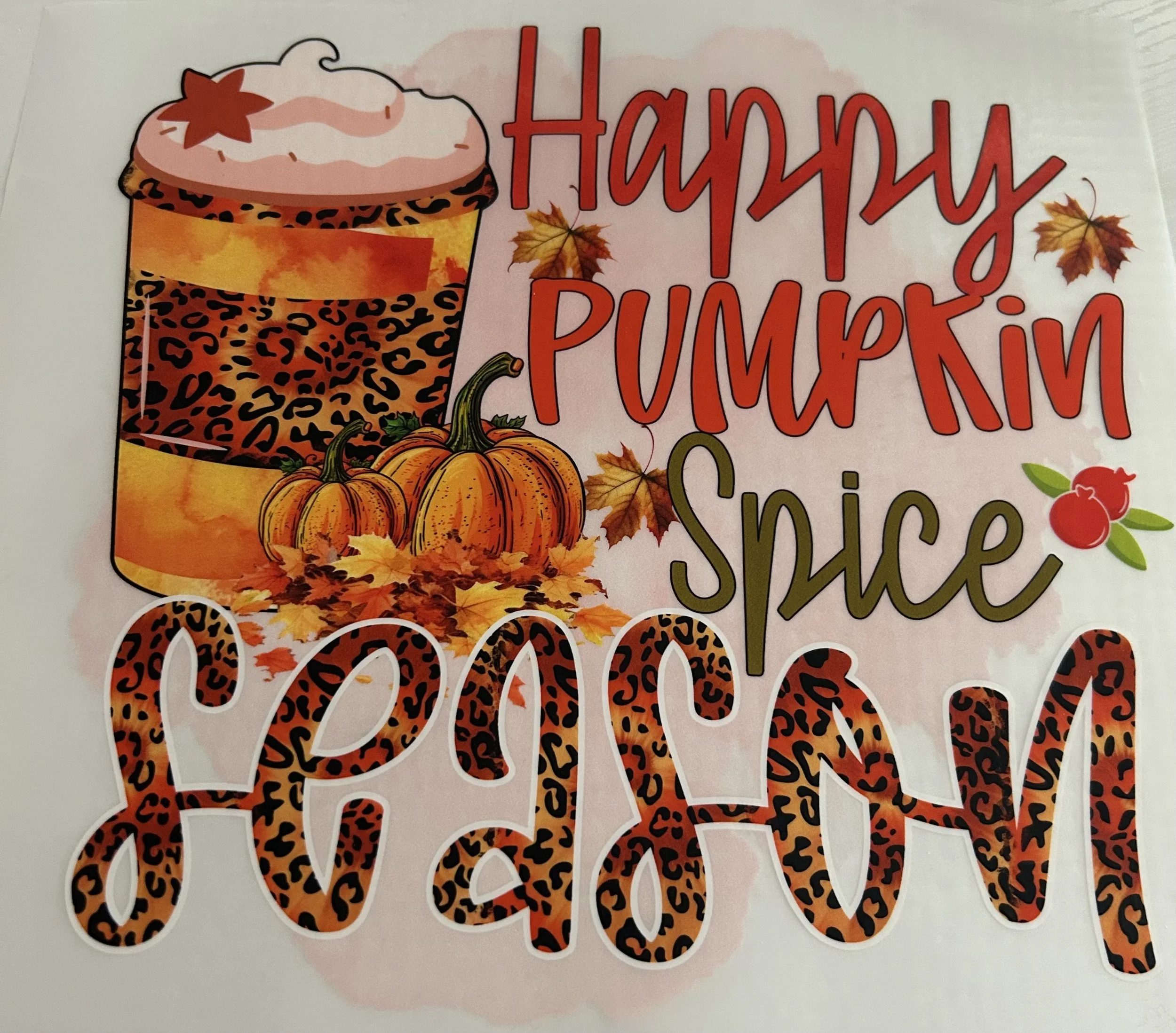 'Happy Pumpkin Spice Season' Ready-to-Press DTF