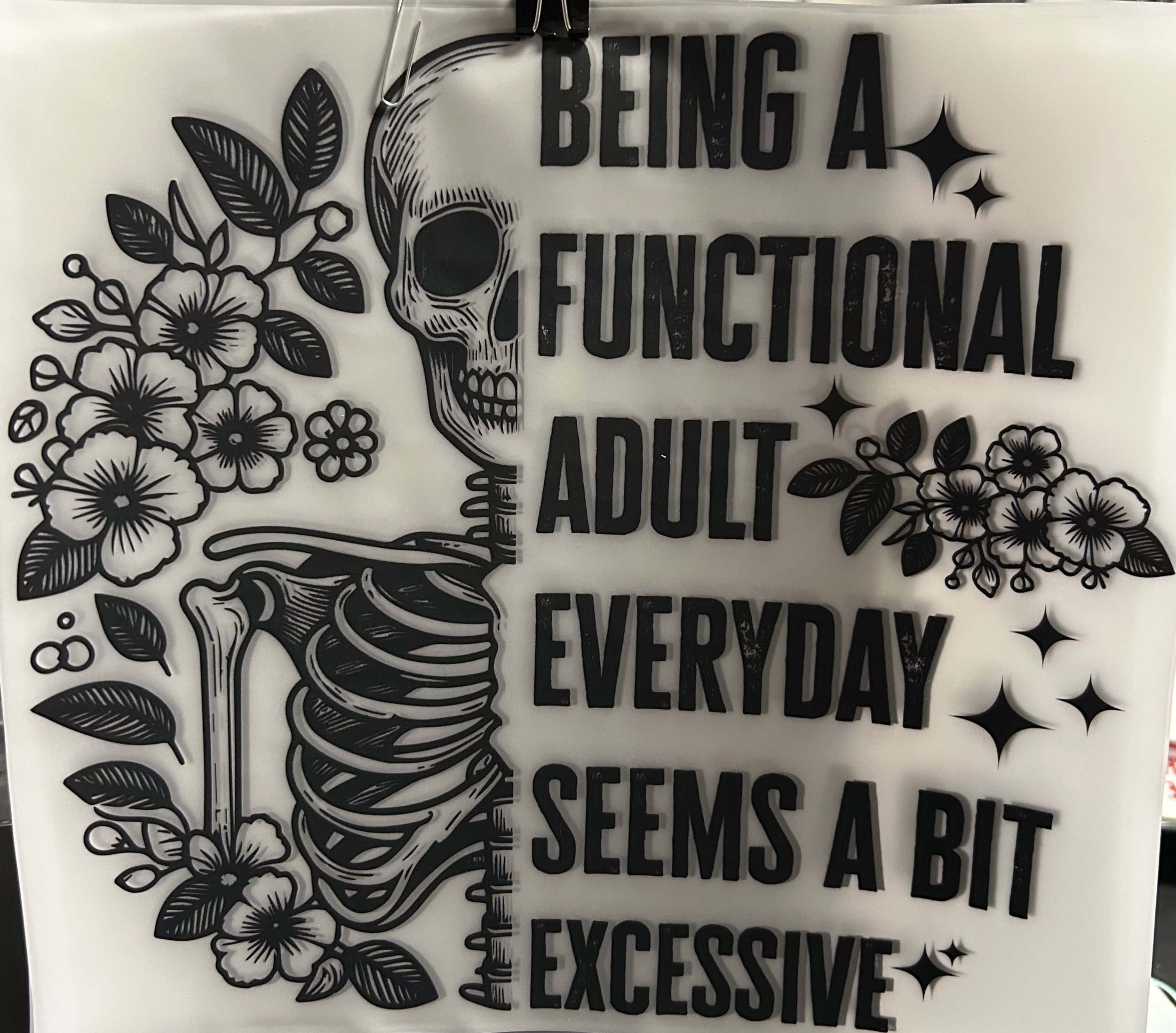 Skeleton Humor Ready-to-Press Design dtf