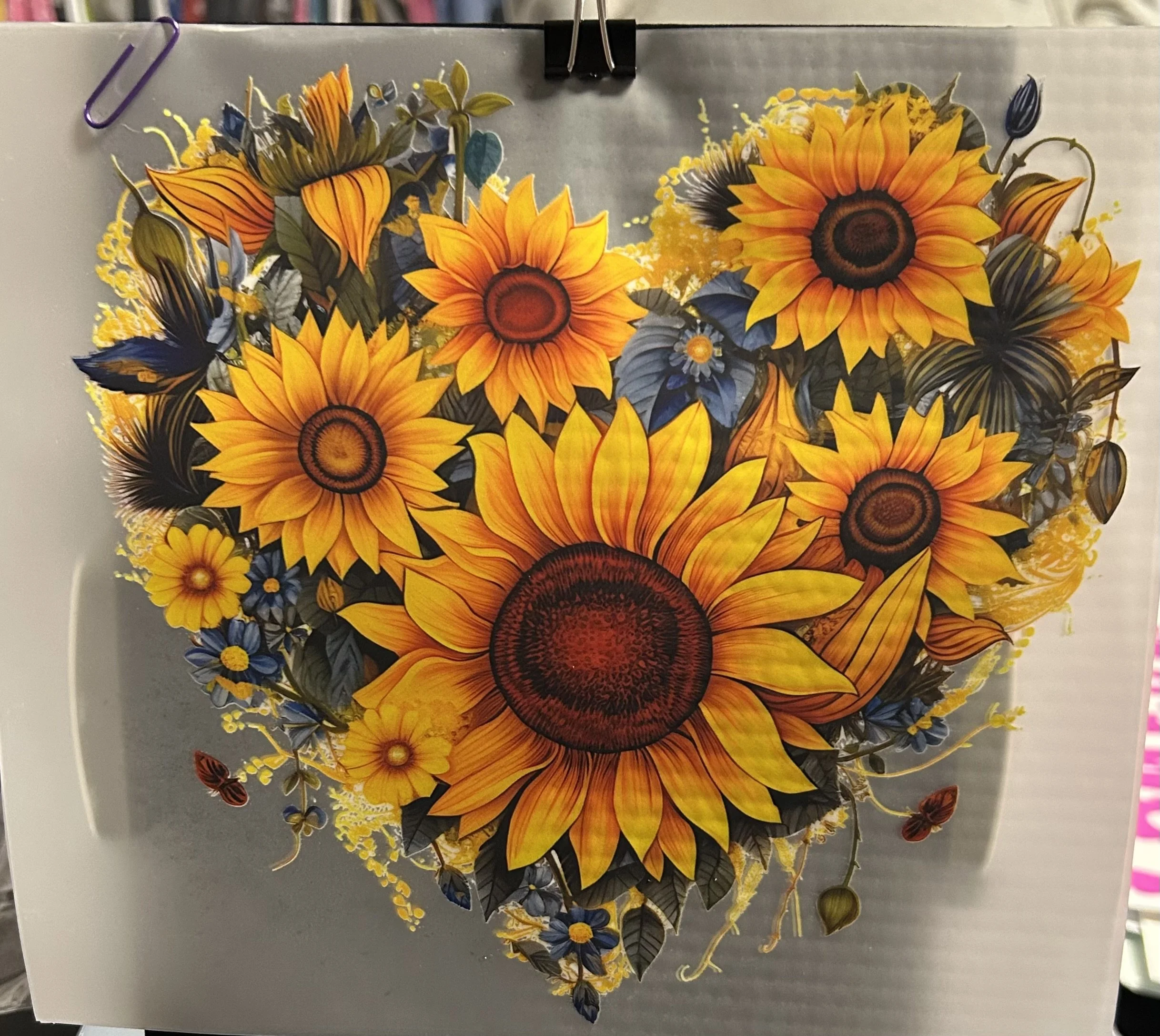 Sunflower Burst Ready-to-Press DTF