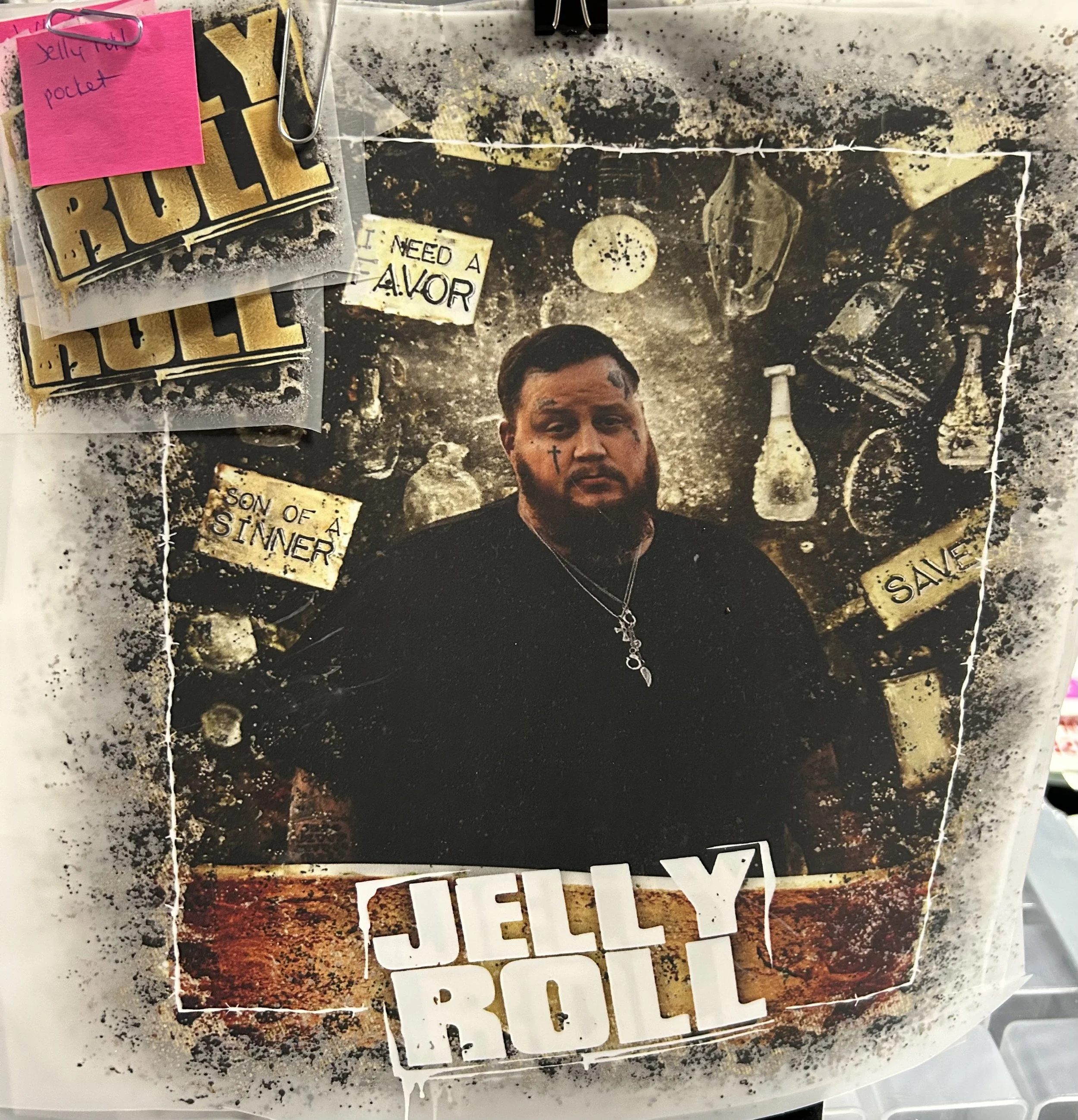 'Jelly Roll' Ready to Press dtf for shirt and pocket