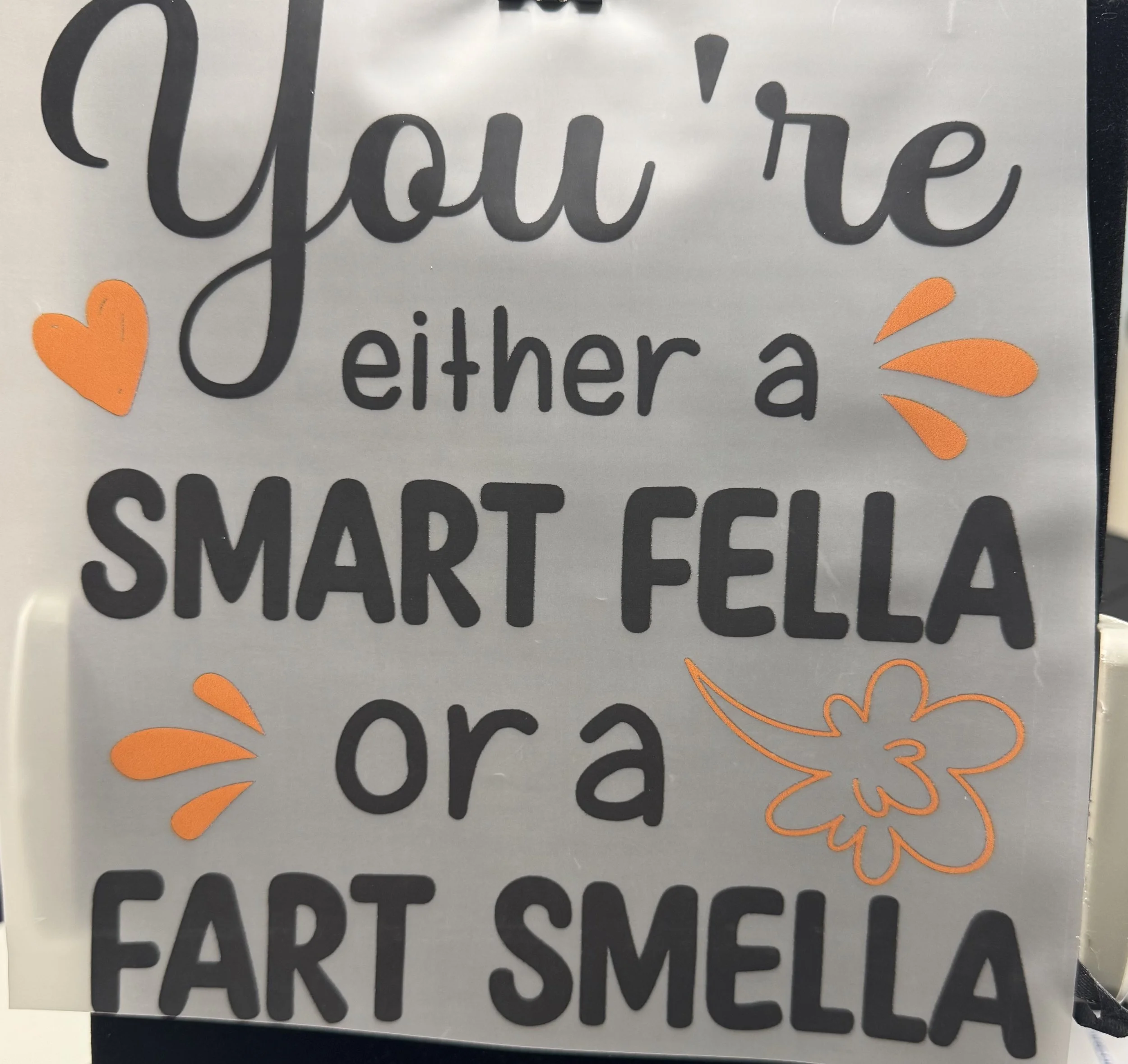 'Smart Fella or Fart Smella' Ready-to-Press Design