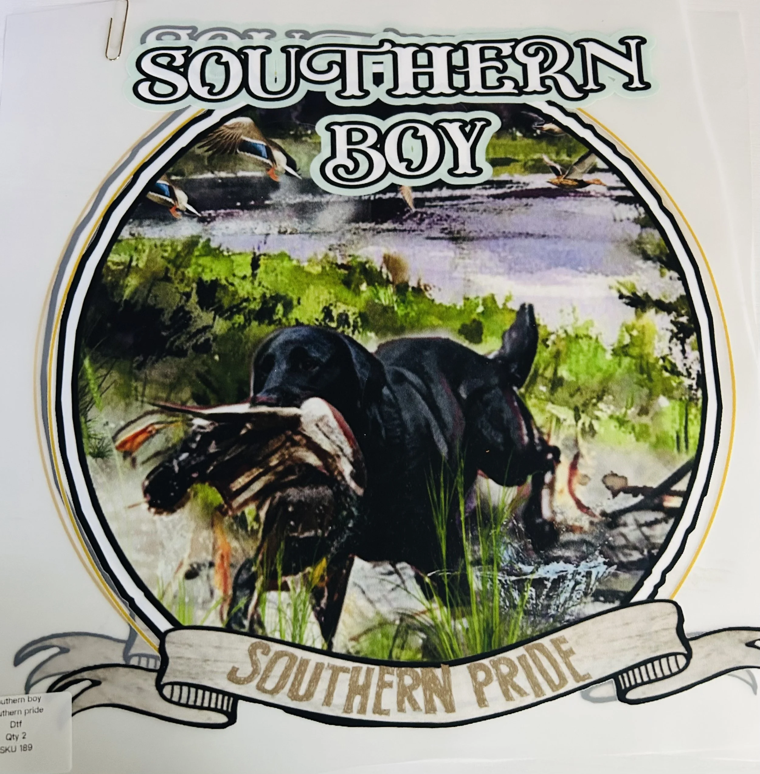Southern Boy Pride Heat Transfer Decal