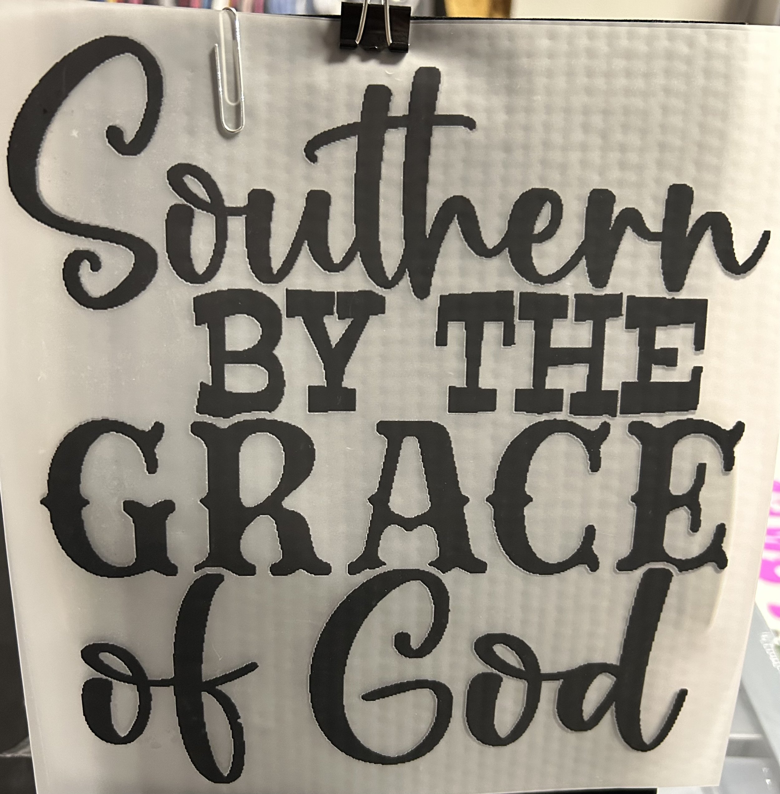 Southern Grace Ready-to-Press Heat Transfer dtf for shirt