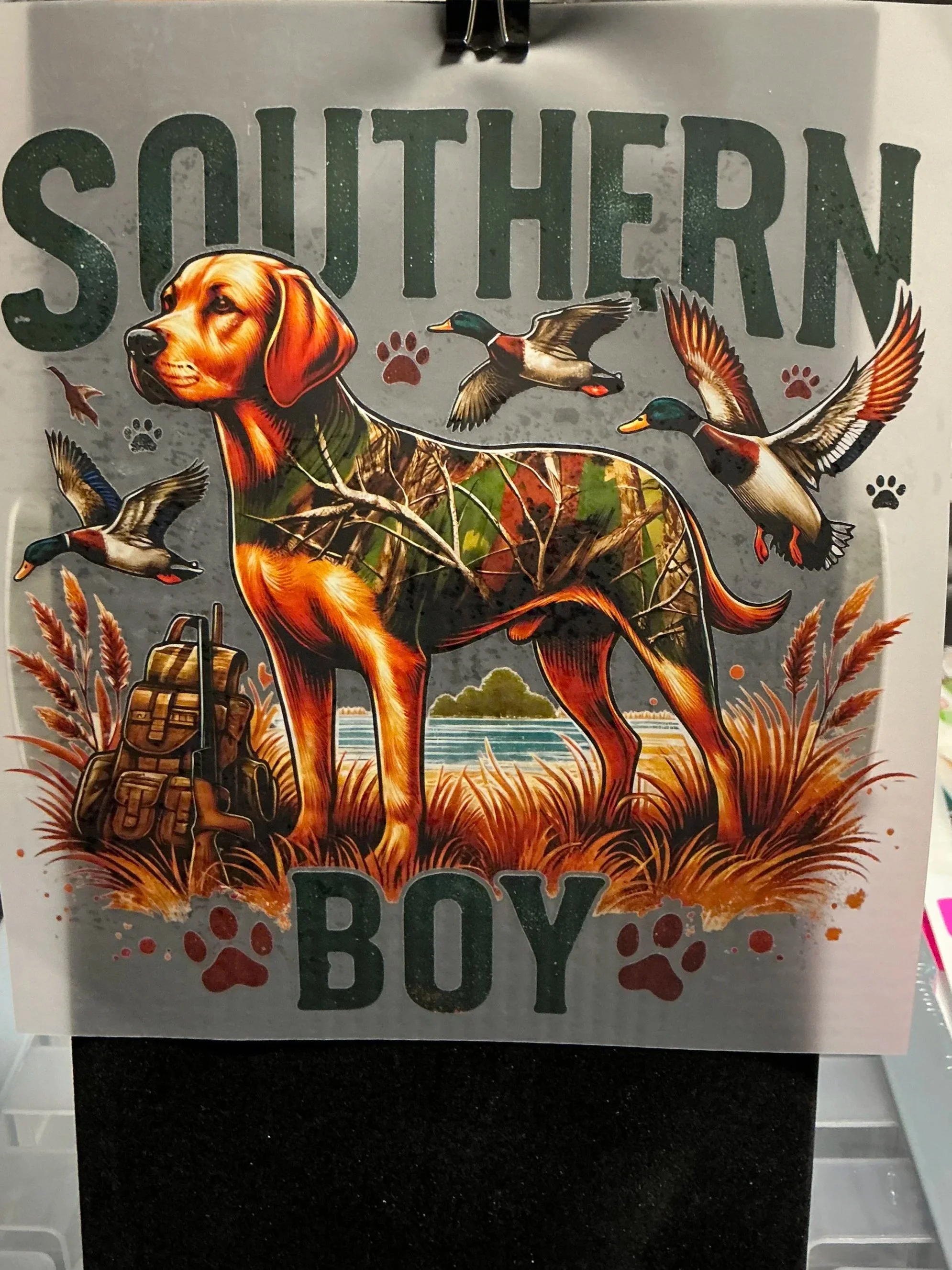 Southern Boy Hunting Dog DTF Ready to press