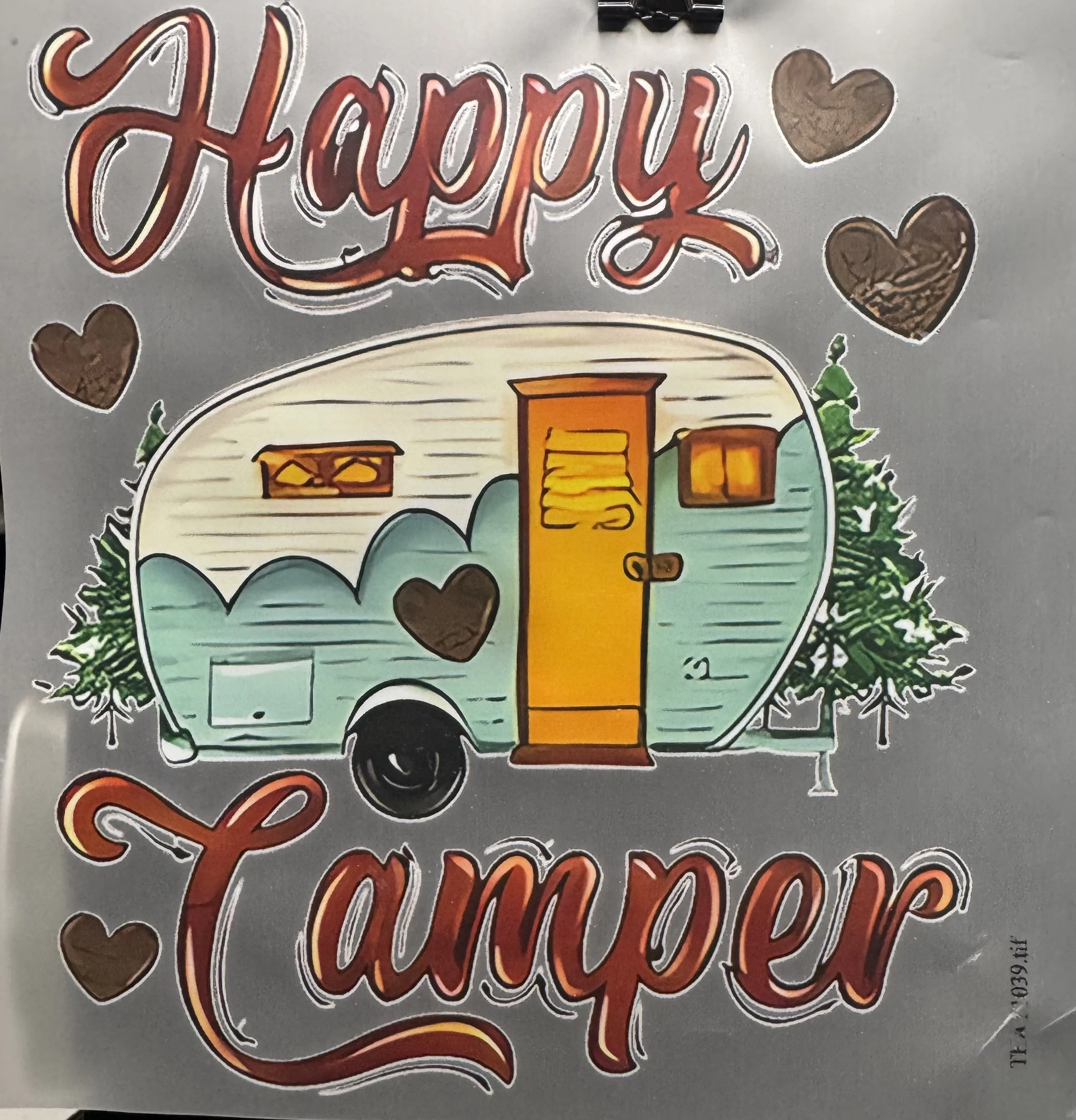 Happy Camper Ready-to-Press Transfer DTF