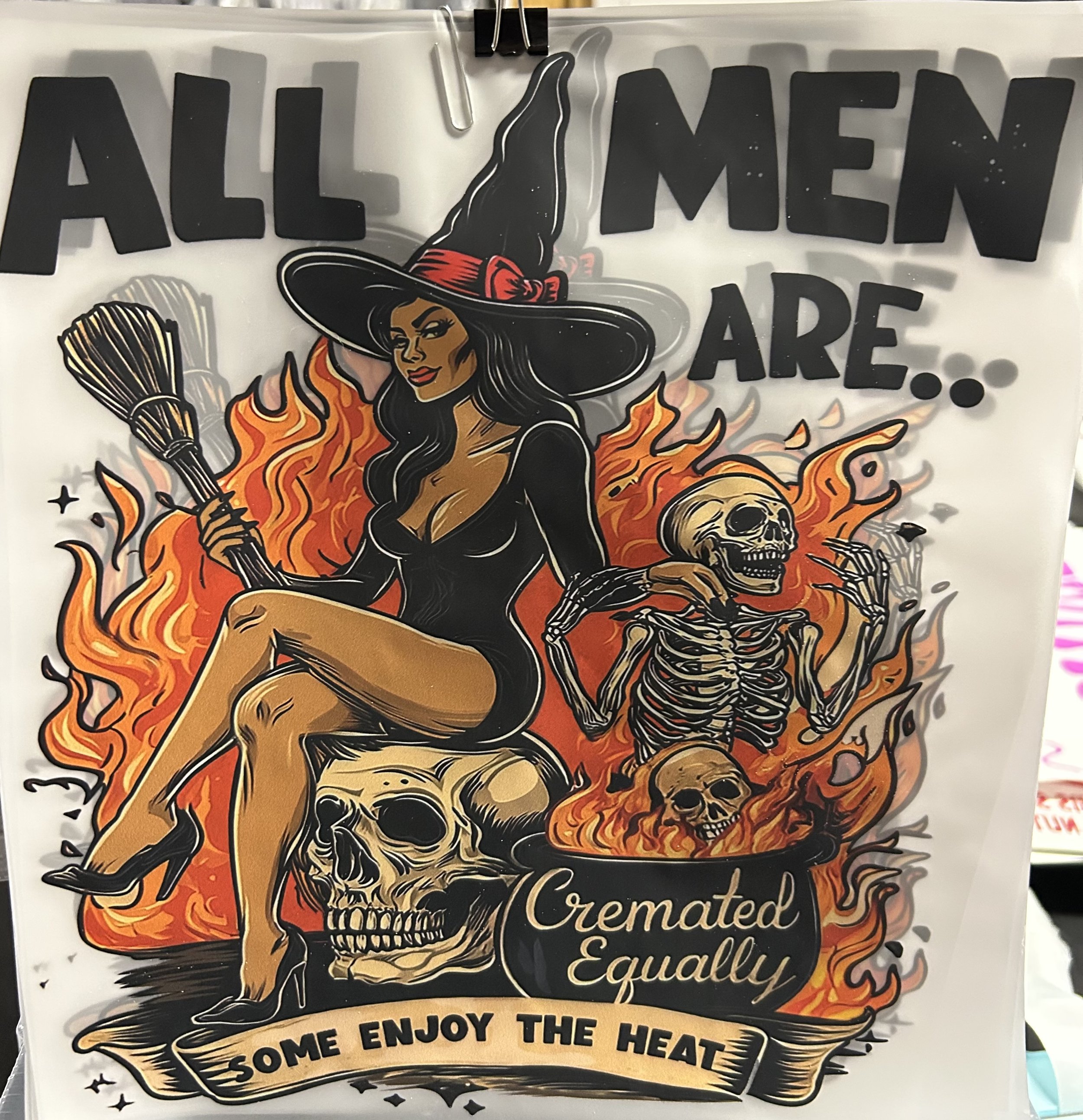 Witchy Humor Heat Transfer dtf