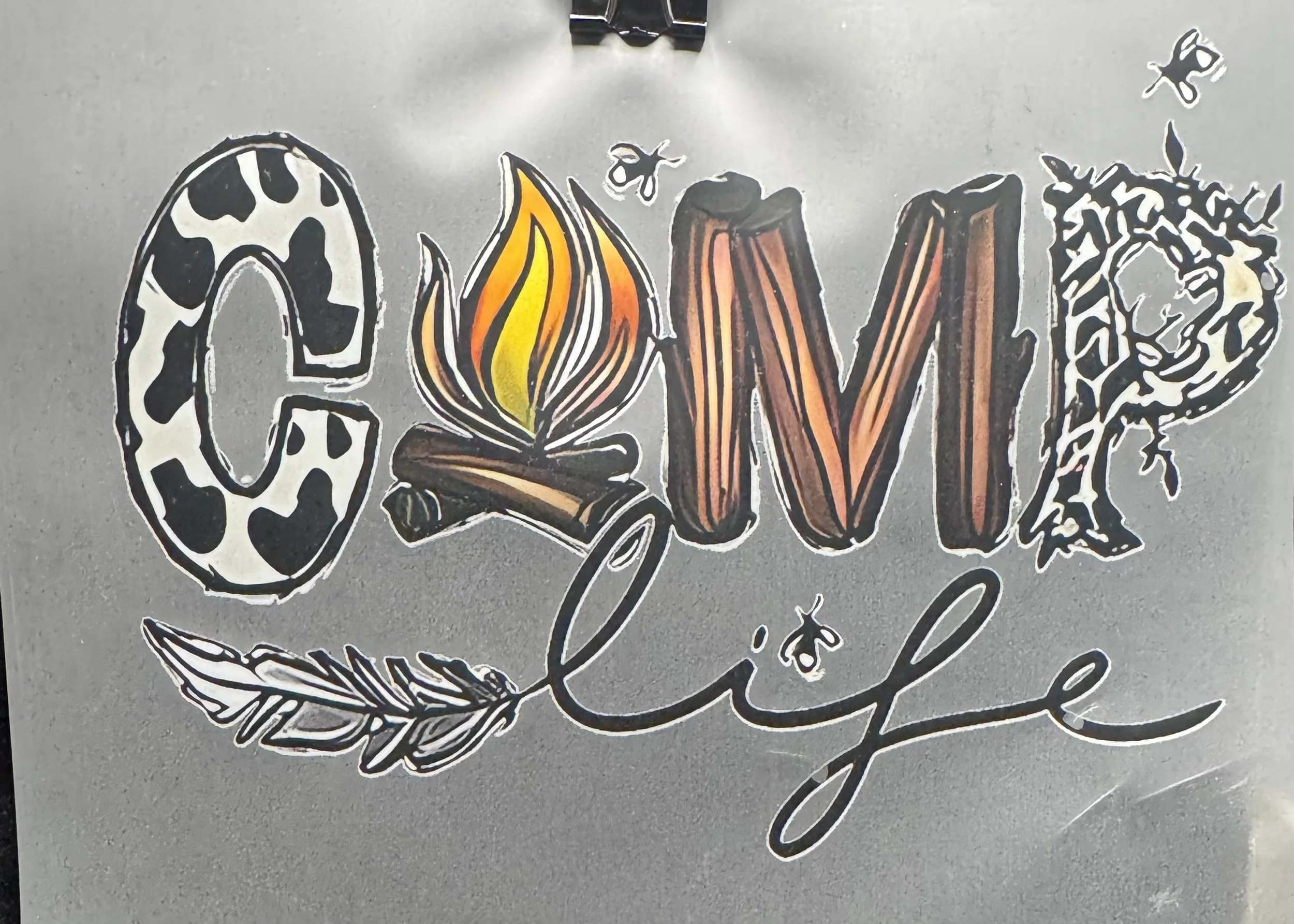 'Camp Life' Ready-to-Press Heat Transfer DTF