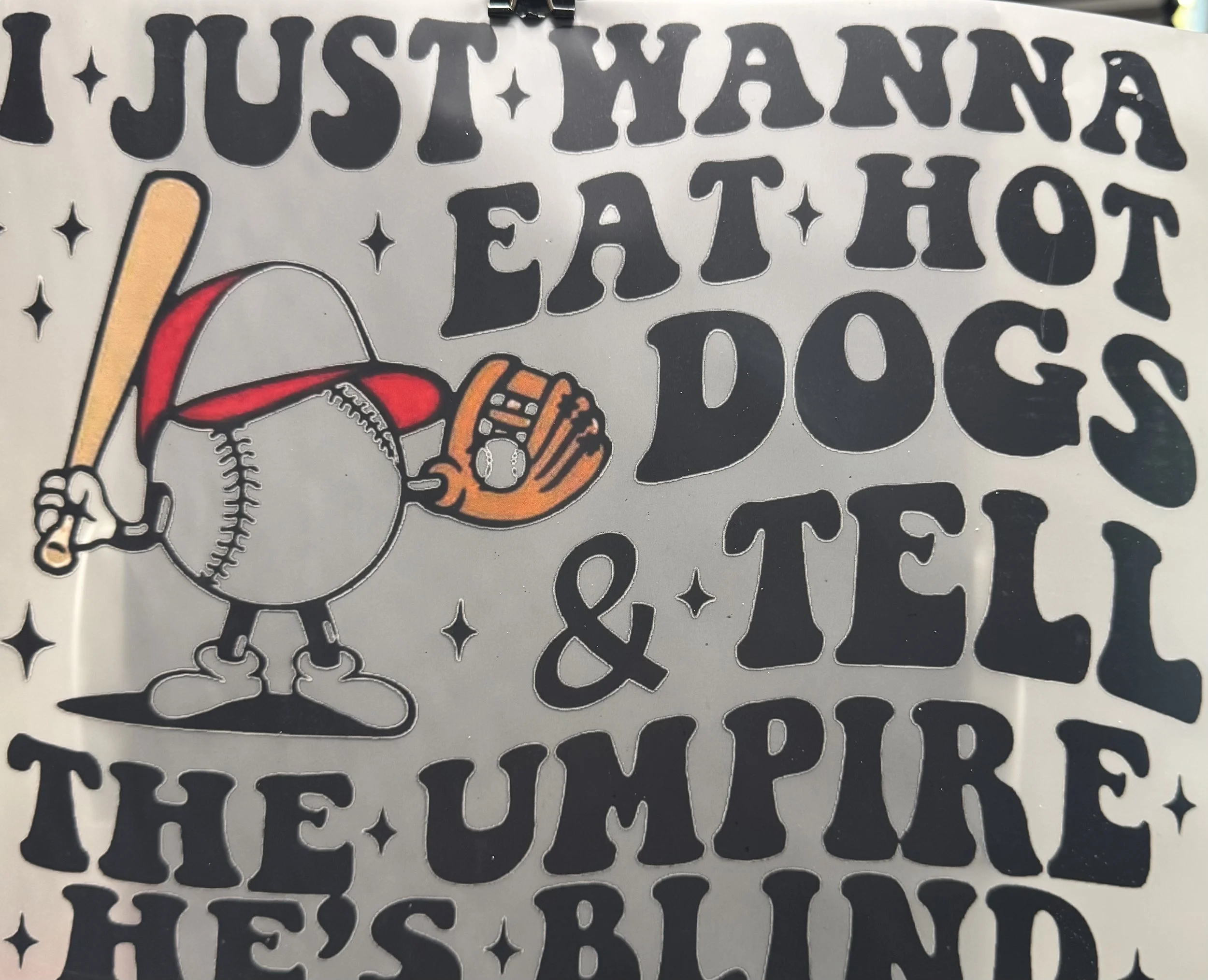 Baseball Humor Ready-to-Press Graphic DTF
