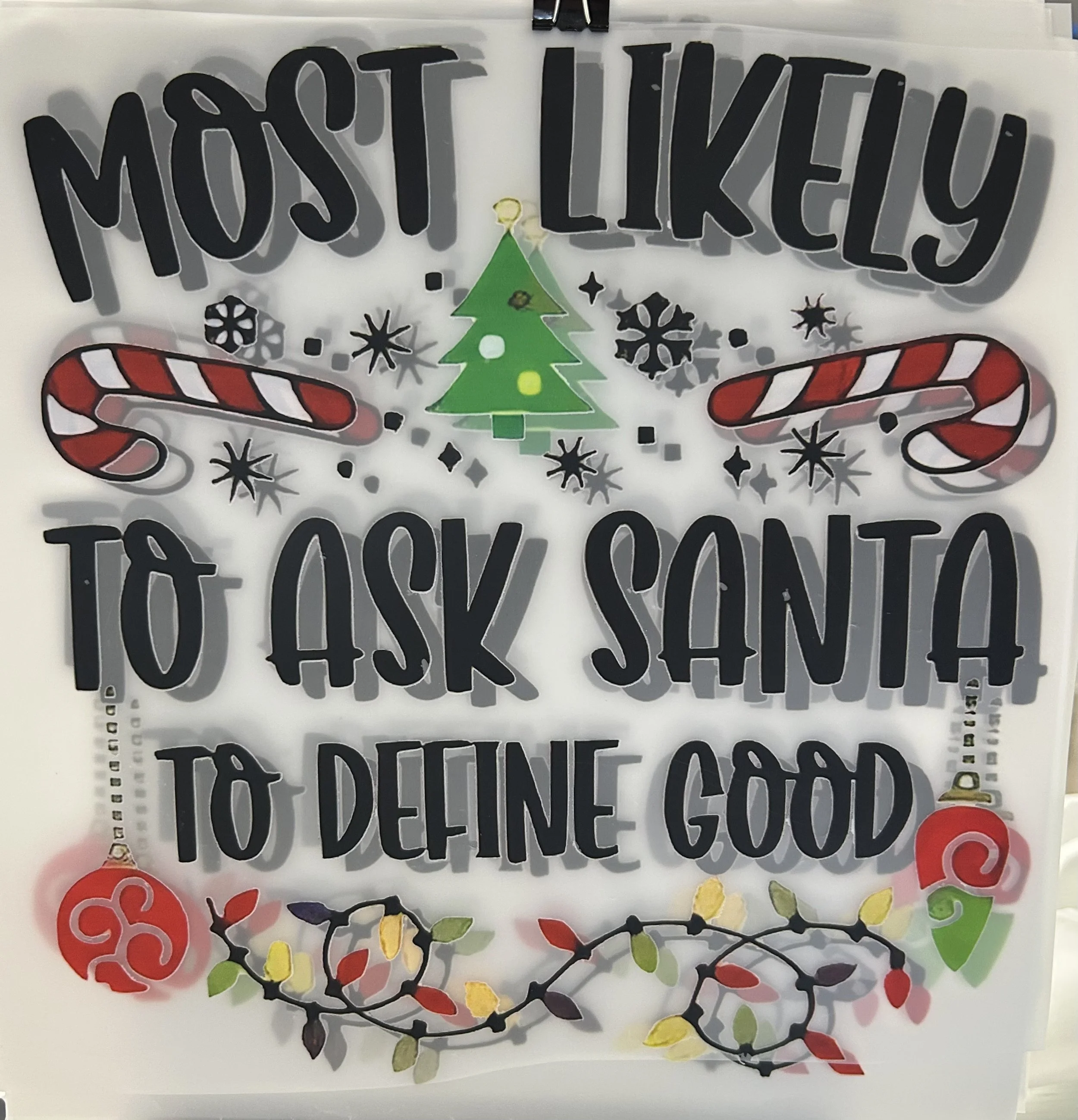 Festive Holiday Humor Transfer