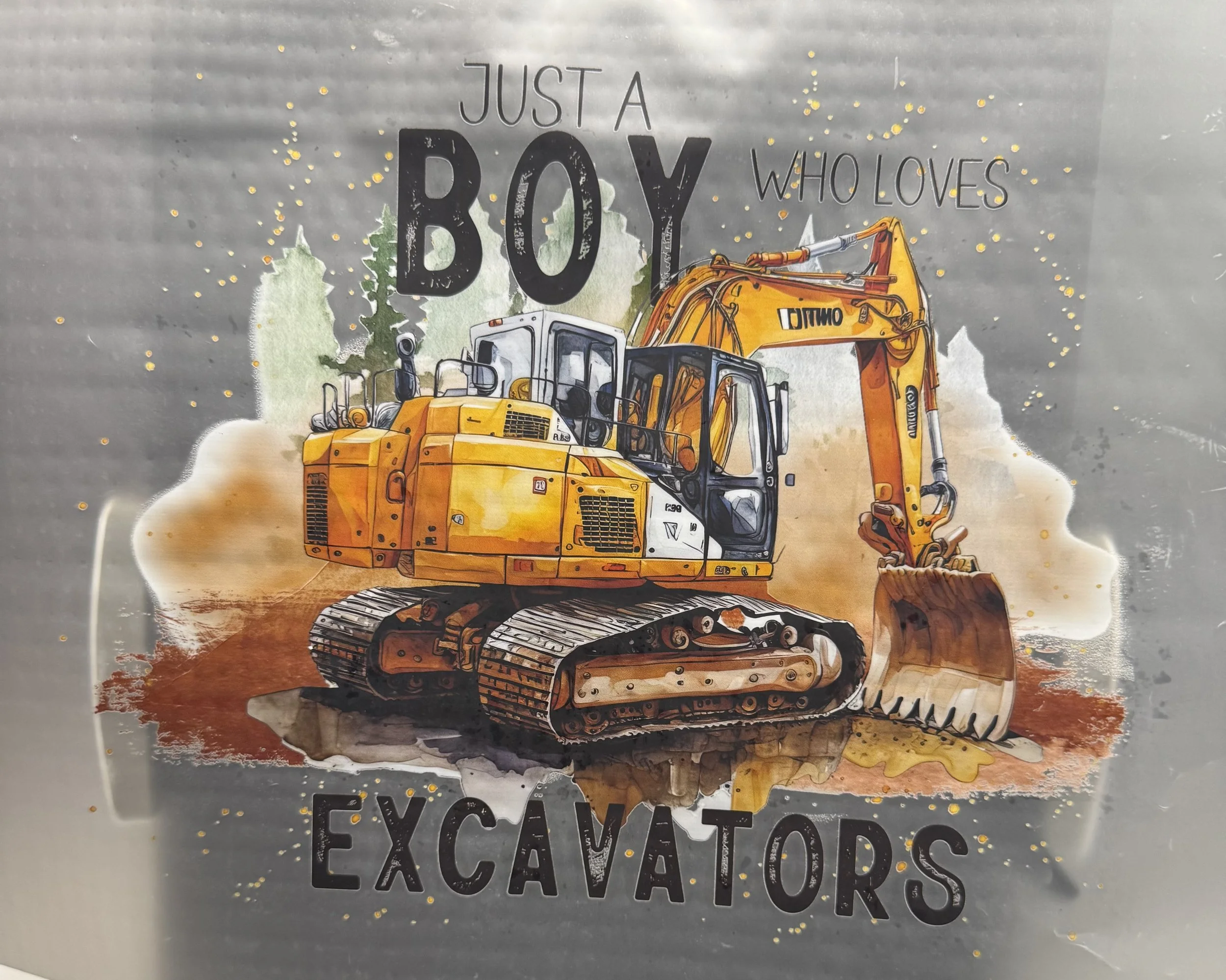 Excavator Enthusiast Ready-to-Press Design DTF