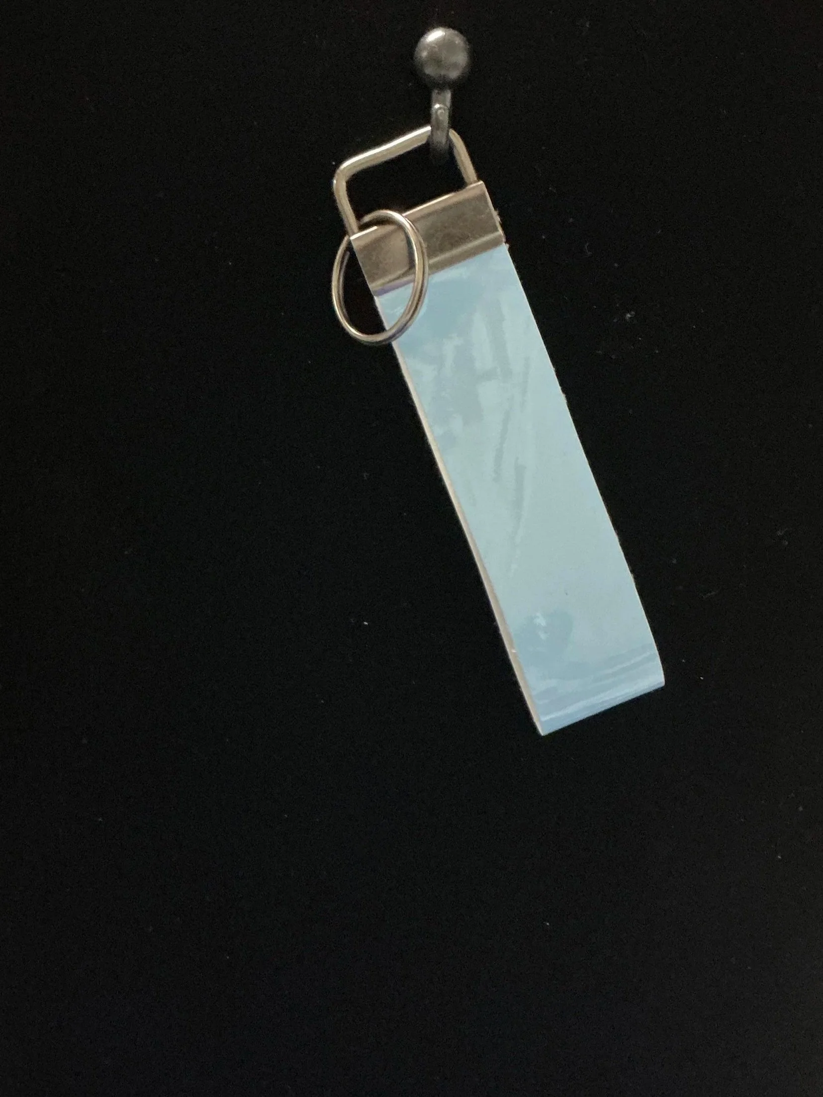 Pastel blue flat handheld