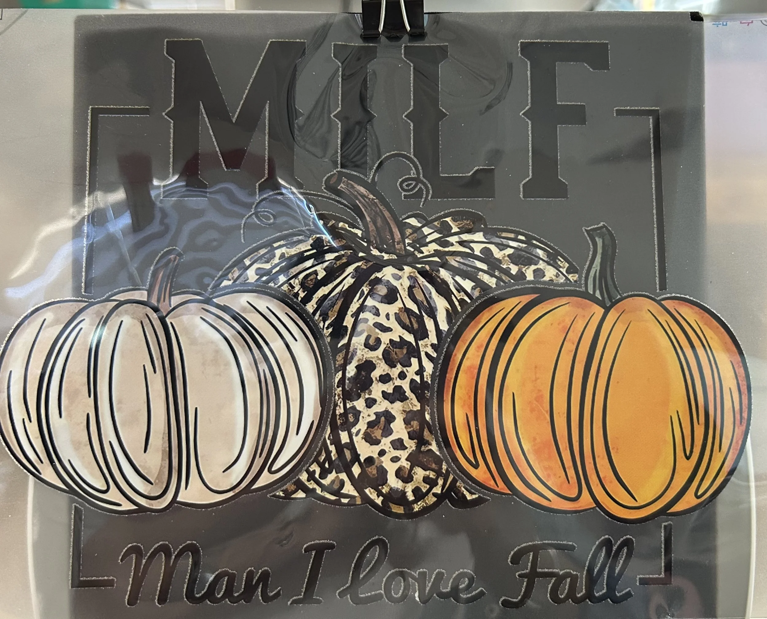 'Man I Love Fall' Ready-to-Press Heat Transfer dtf