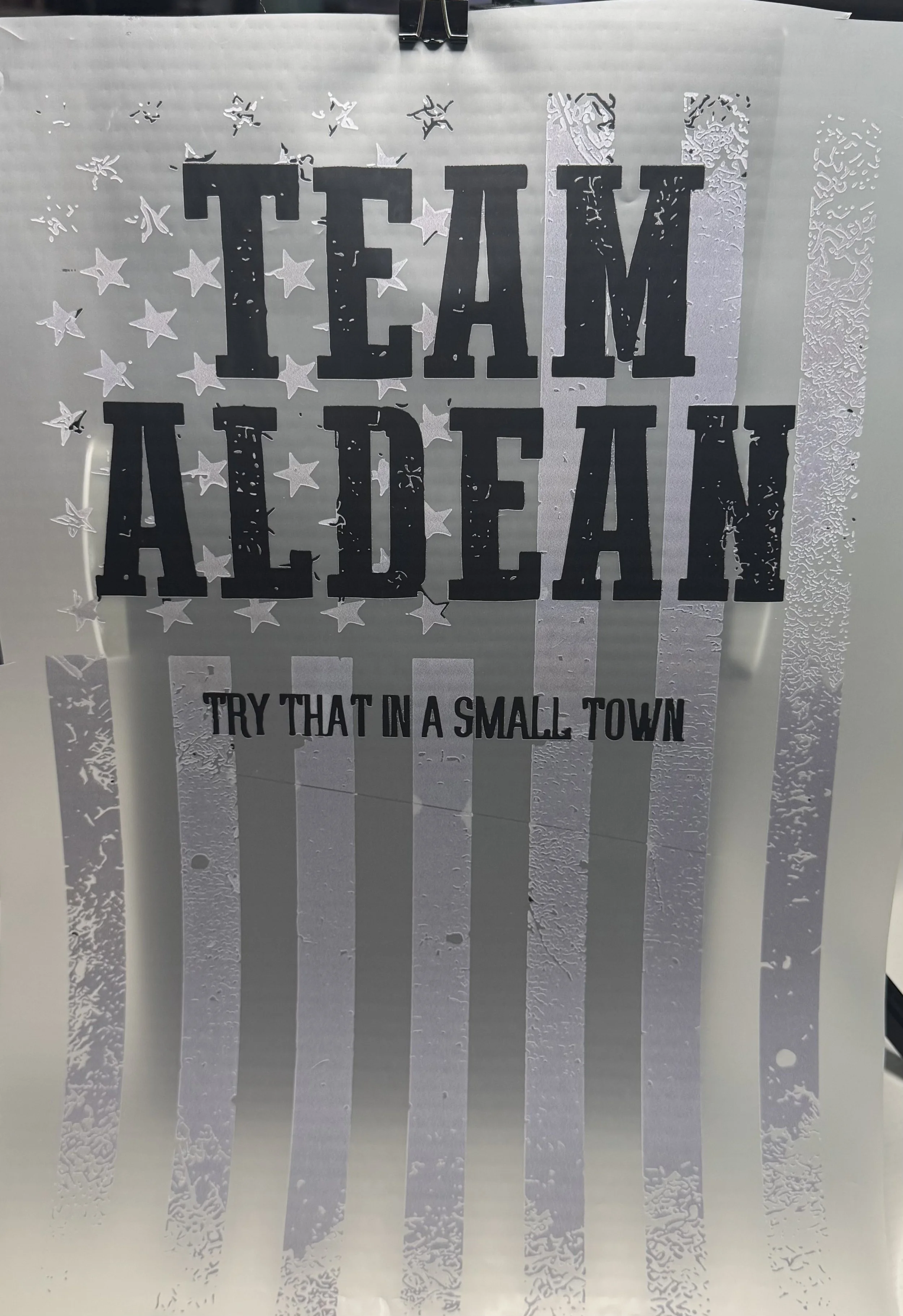 'Team Aldean' Ready-to-Press Heat Transfer Design DTF