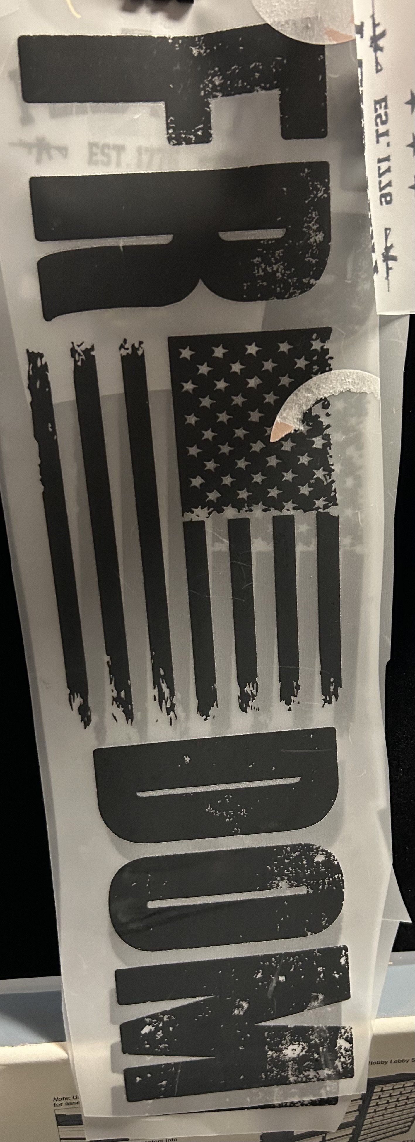 Patriotic American Flag Ready-to-Press DTF