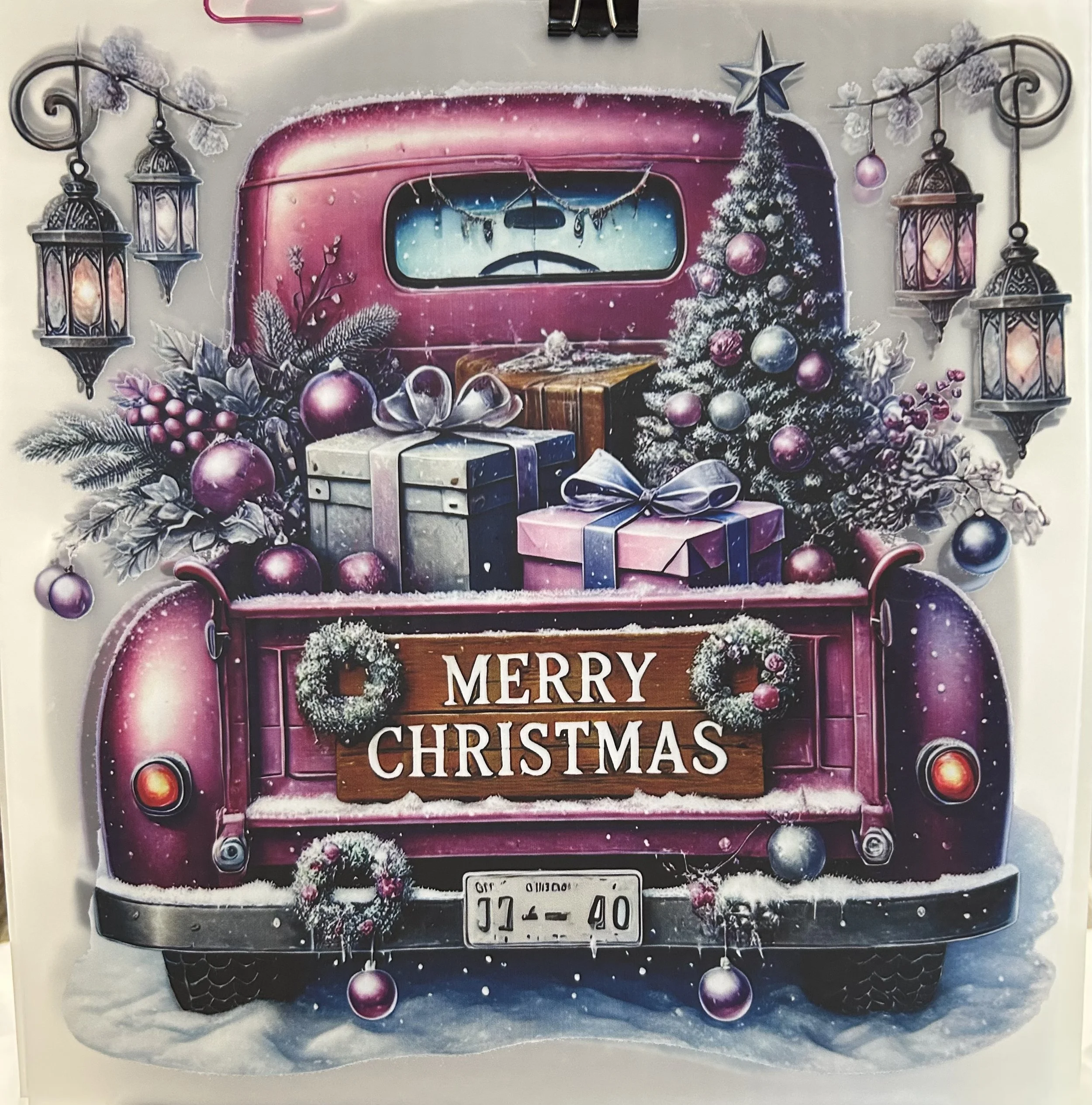 Festive Truck Christmas Dtf- Ready to Press