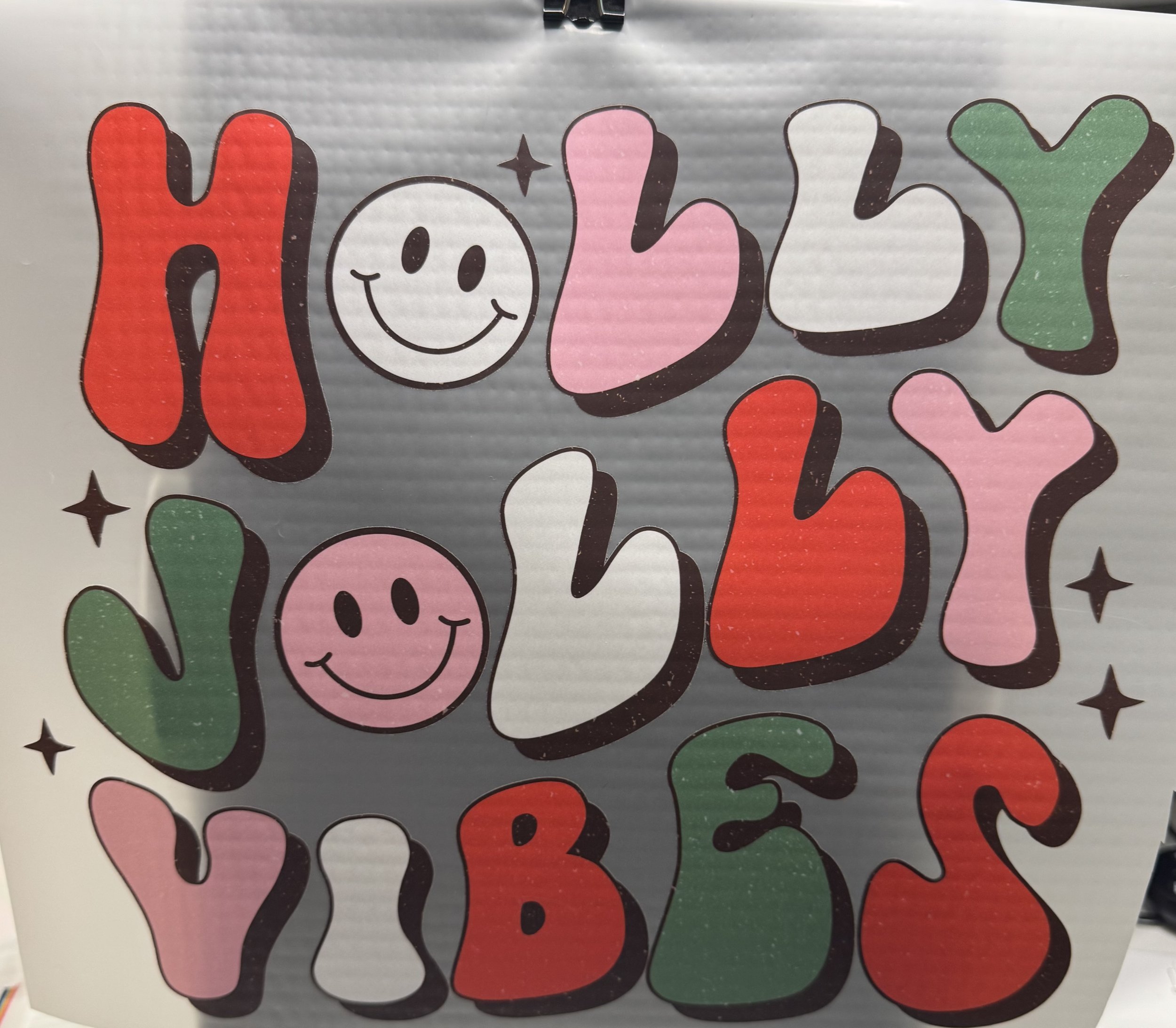 Holly Jolly Vibes Ready-to-Press Design DTF