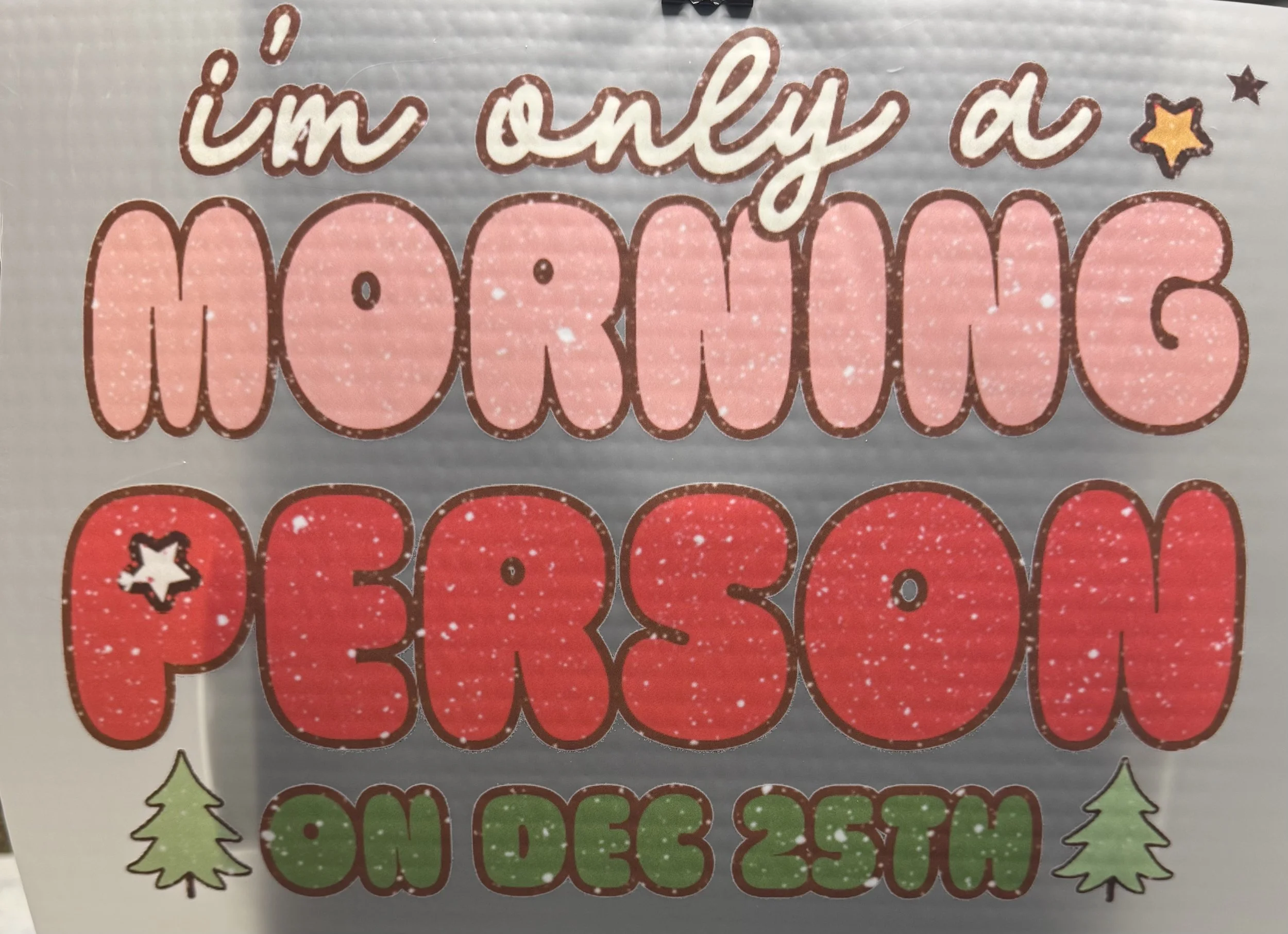 Festive Morning Person Ready-to-Press Transfer DTF