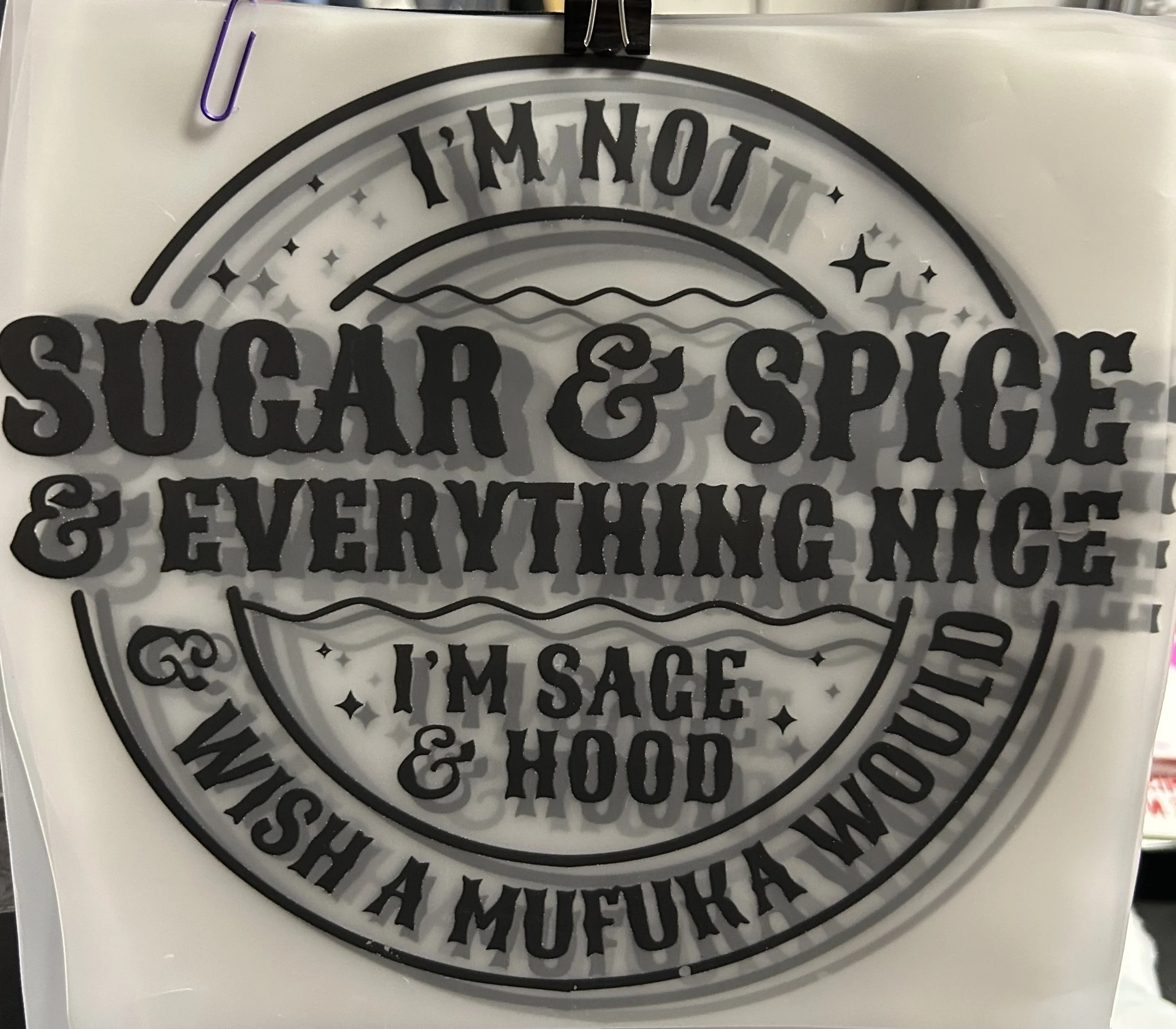 Bold Attitude Ready-to-Press Transfer dtf