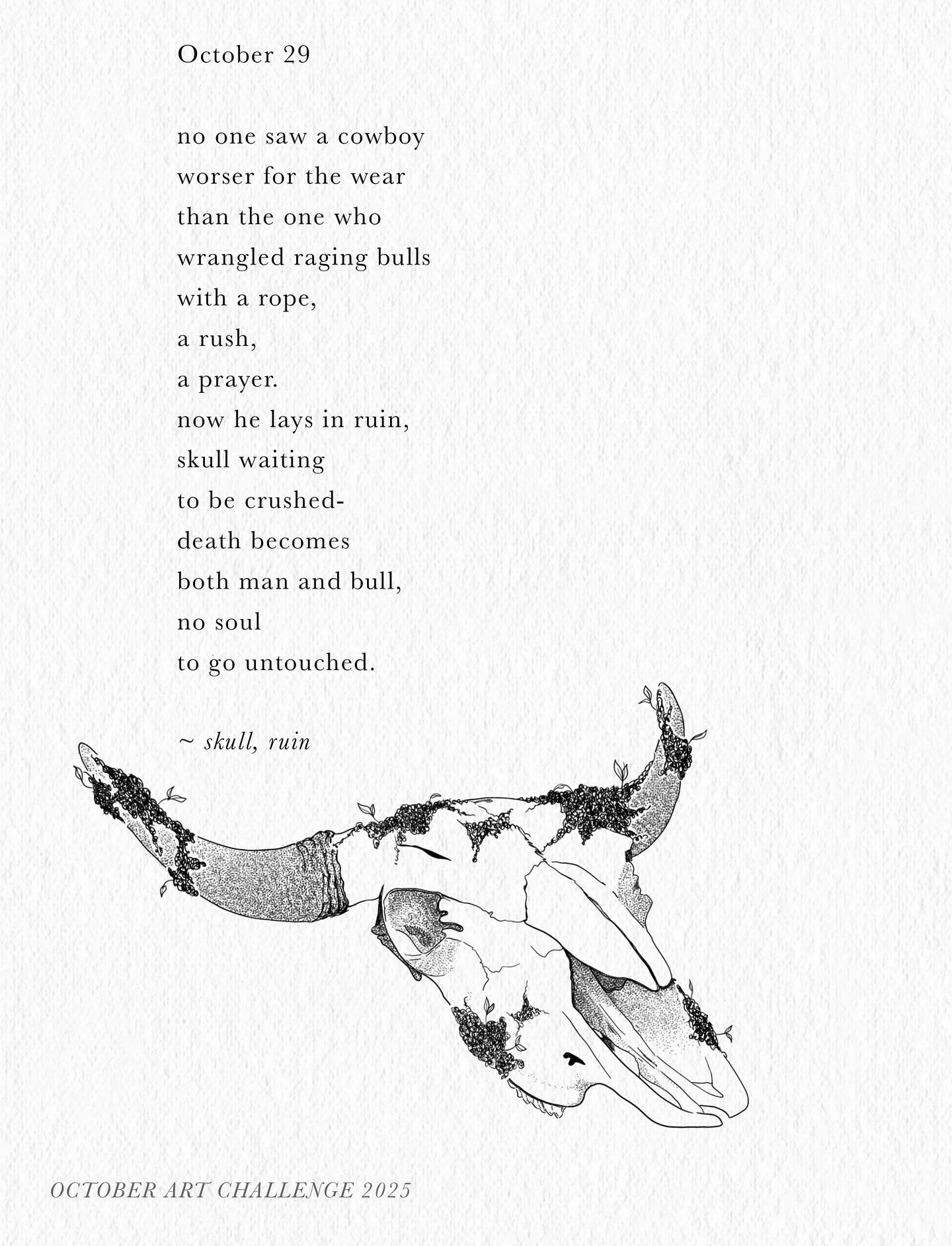 10/29/25

skull, ruin 

#octoberartchallenge