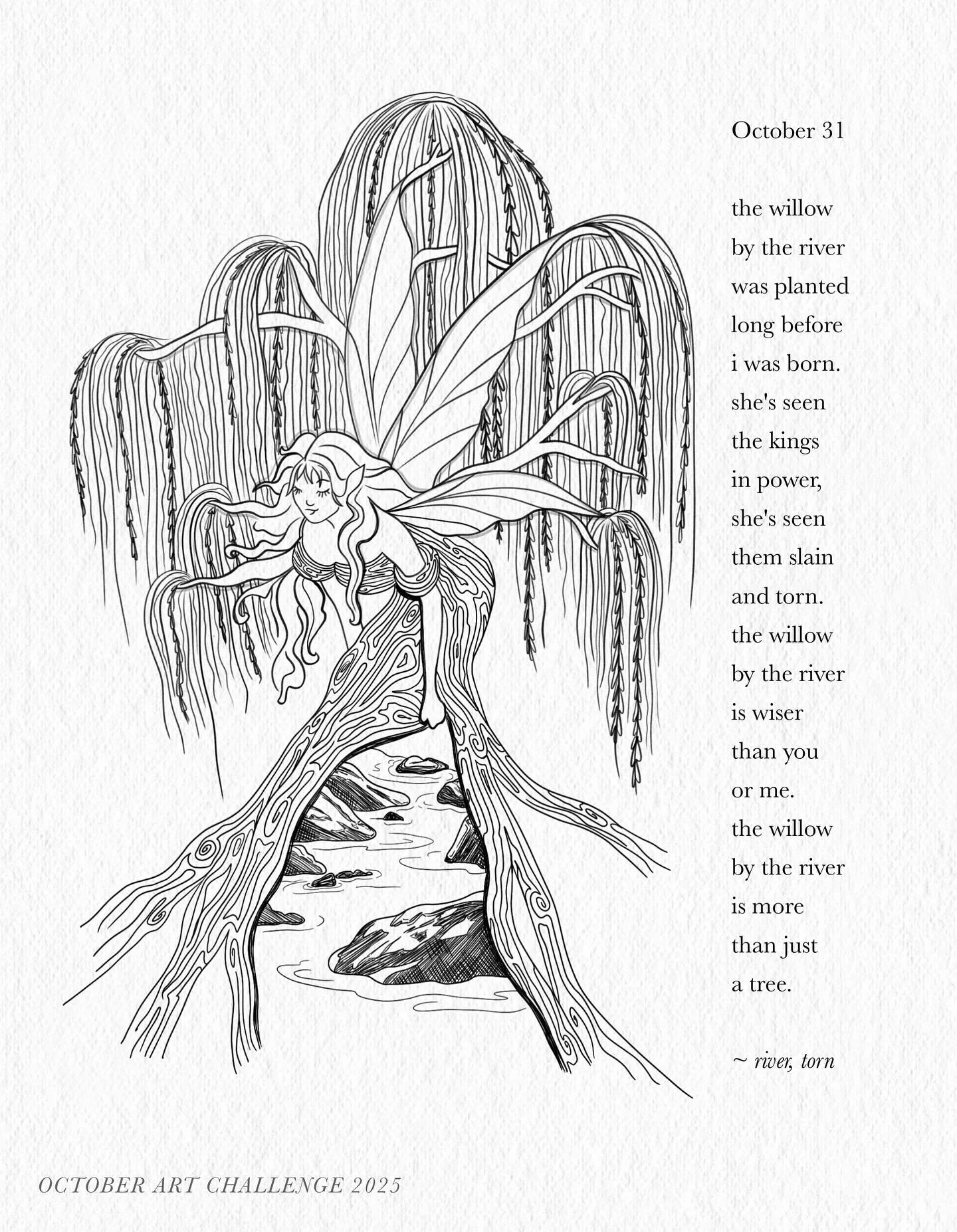 10/31/25

river, torn 

happy Halloween!!! our October art challenge for this year officially comes to a close today. thank you so much for coming along for the ride. Stay spooky out there. 🧡

#octoberartchallenge #halloweeen