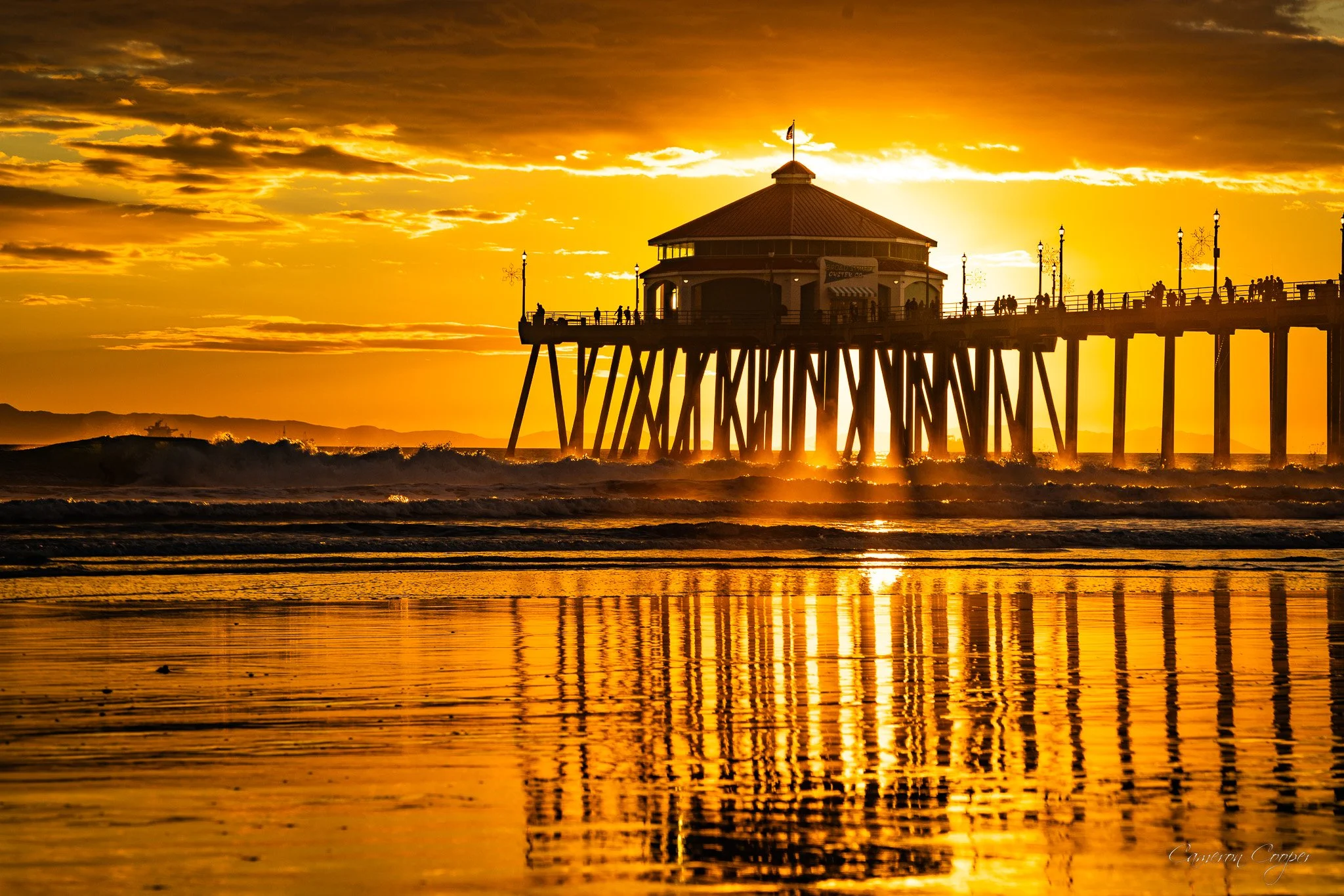 Golden Hour at Huntington Pier