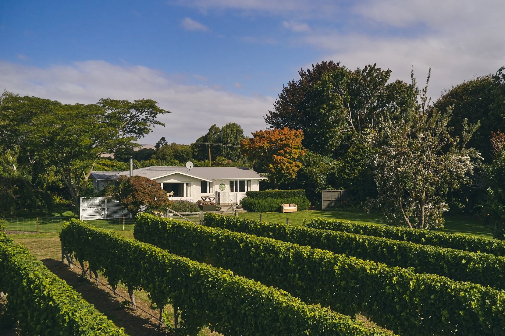 Boutique luxury vineyard retreat near Blenheim, Marlborough, New Zealand.