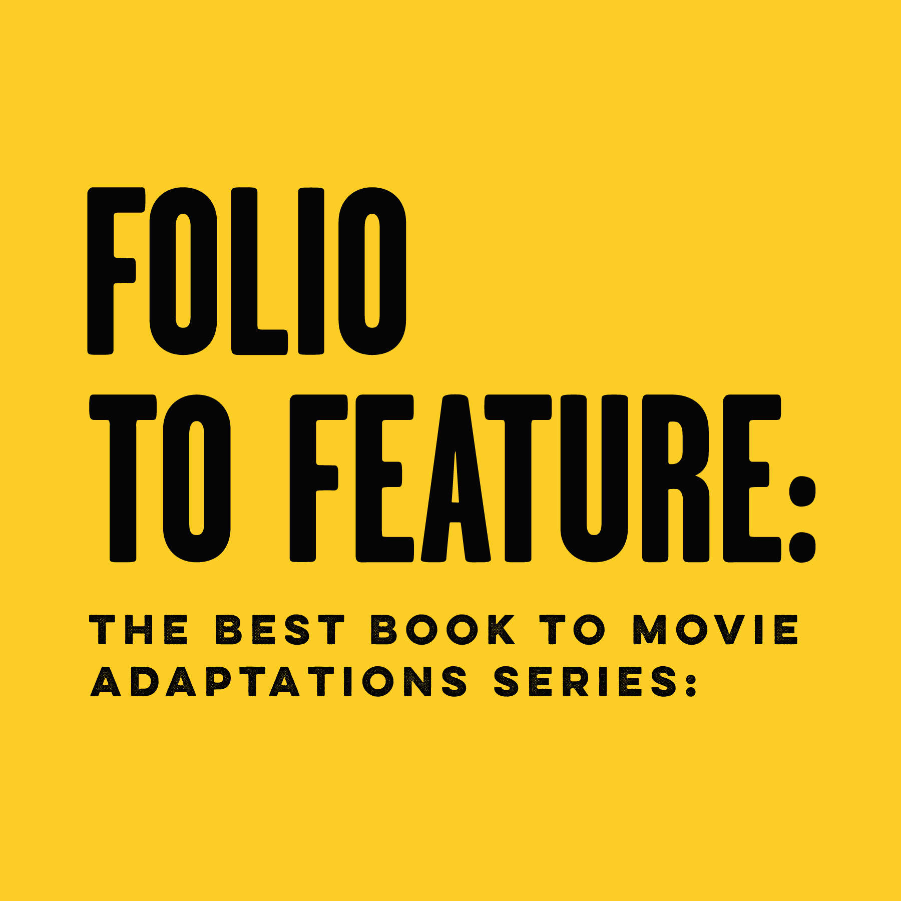 Folio to Feature Book Jackets