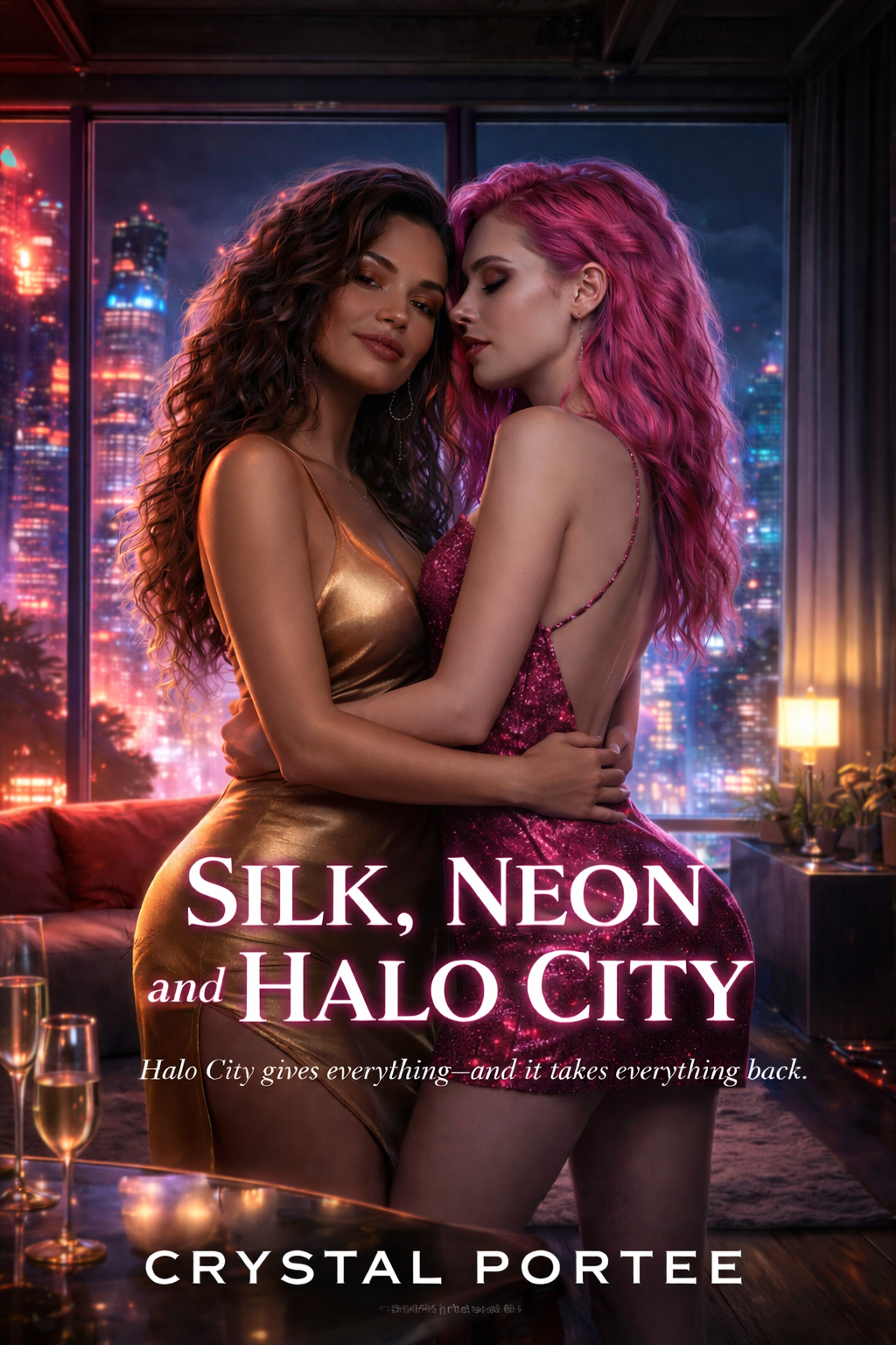 (Cyberpunk, Romance, Neo Noir, Tragic Love, Body Horror, LGBTQ, Romance, and Dystopian Fiction)Tallulah and Zinnia are real women in a city obsessed with replacements, dancing for survival while saving for a life beyond Halo City’s neon grip. What be