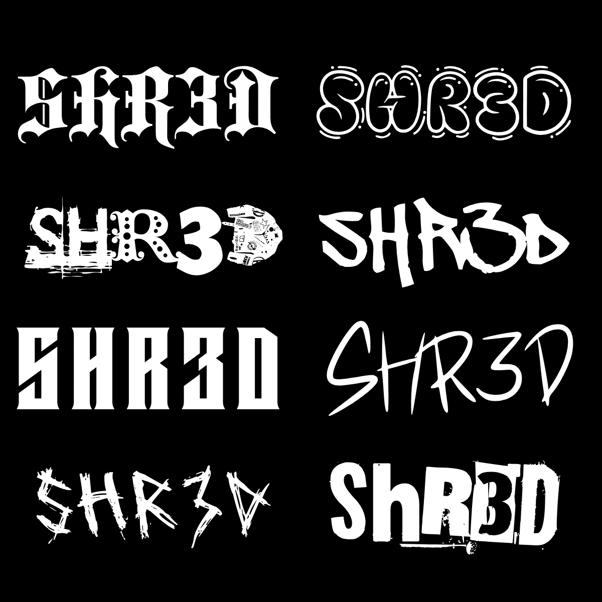 Shr3d decal stickers