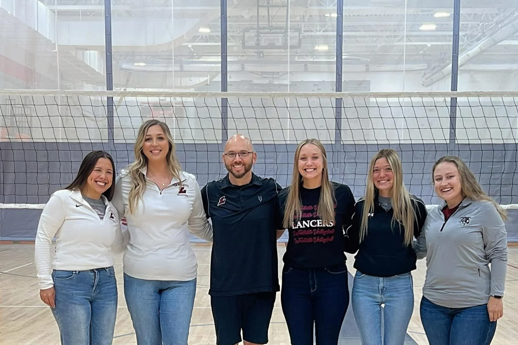 Victoria LaBrosse with the other LaFollette High School Volleyball coaches
