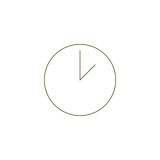 A clock showing the time as 12:04 with a black background and gold outlines.
