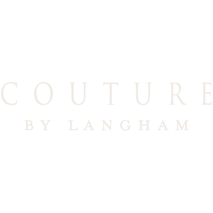 The logo features the text 'COUTURE BY LANGHAM' in white capital letters on a black background.