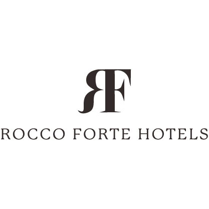Logo for Rocco Forte Hotels featuring a stylized 'RF' monogram and the company's name.
