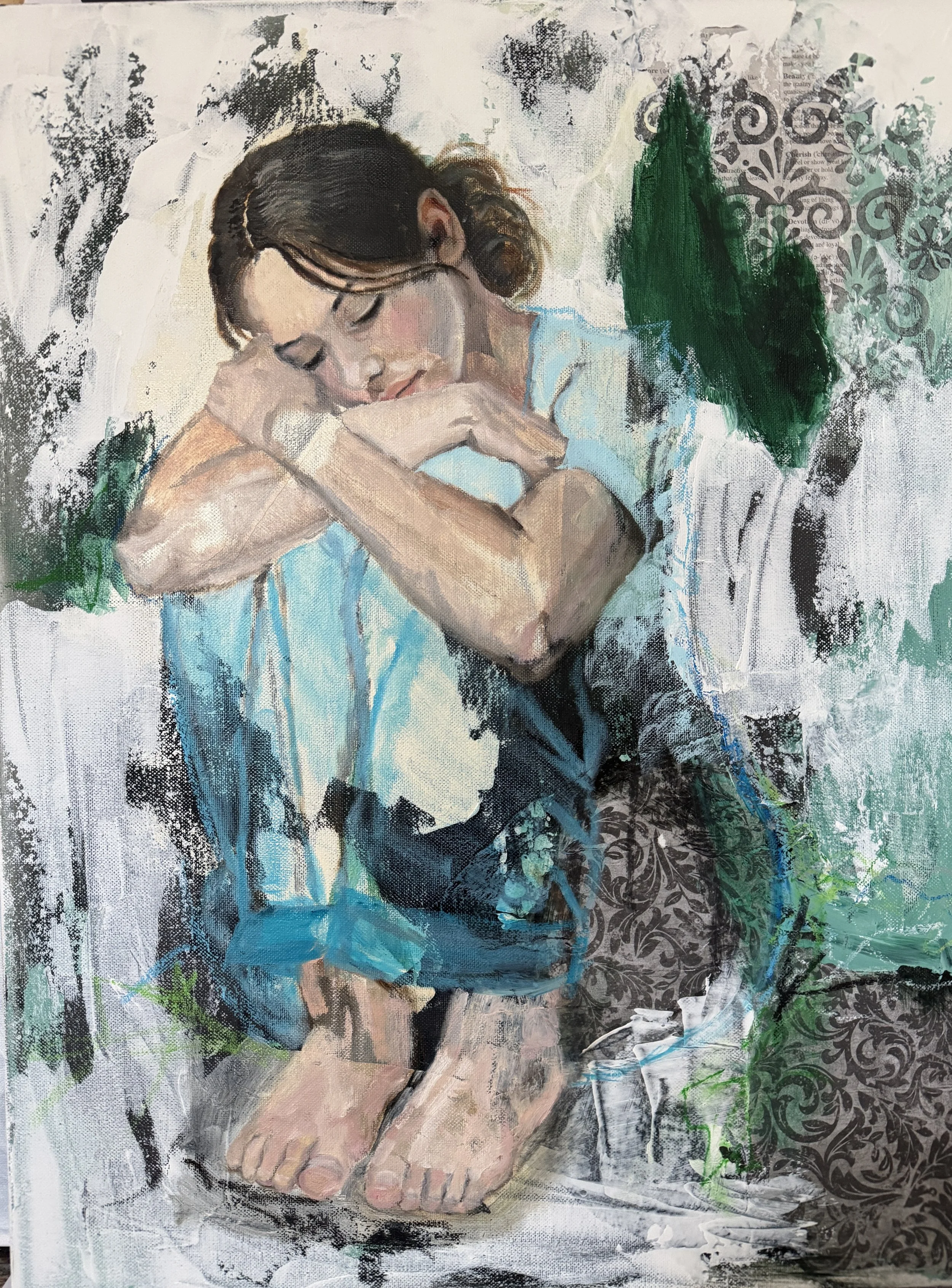 Empowering Mixed Media painting by Brisbane Artist Carissa George