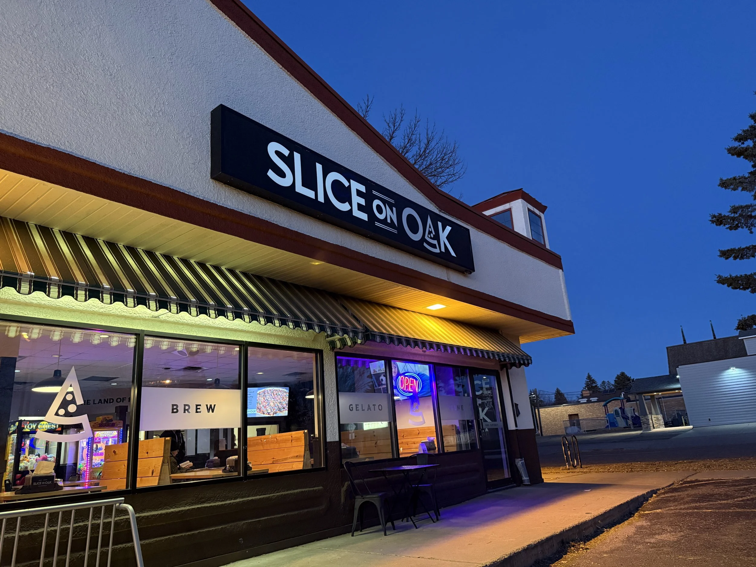 Slice on Oak pizza, brew, and gelato is fire