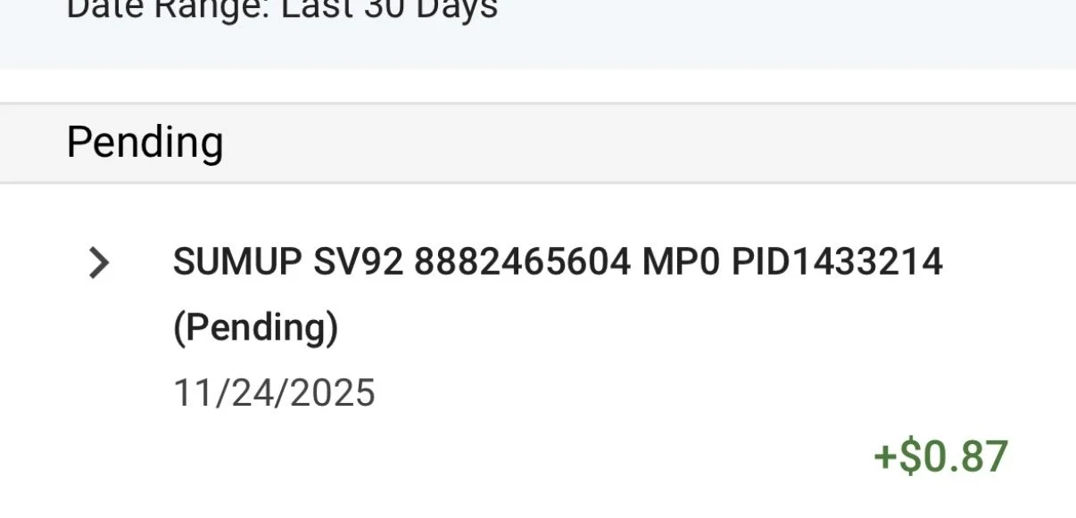 First credit card payment to be processed and essentially arrive at the bank