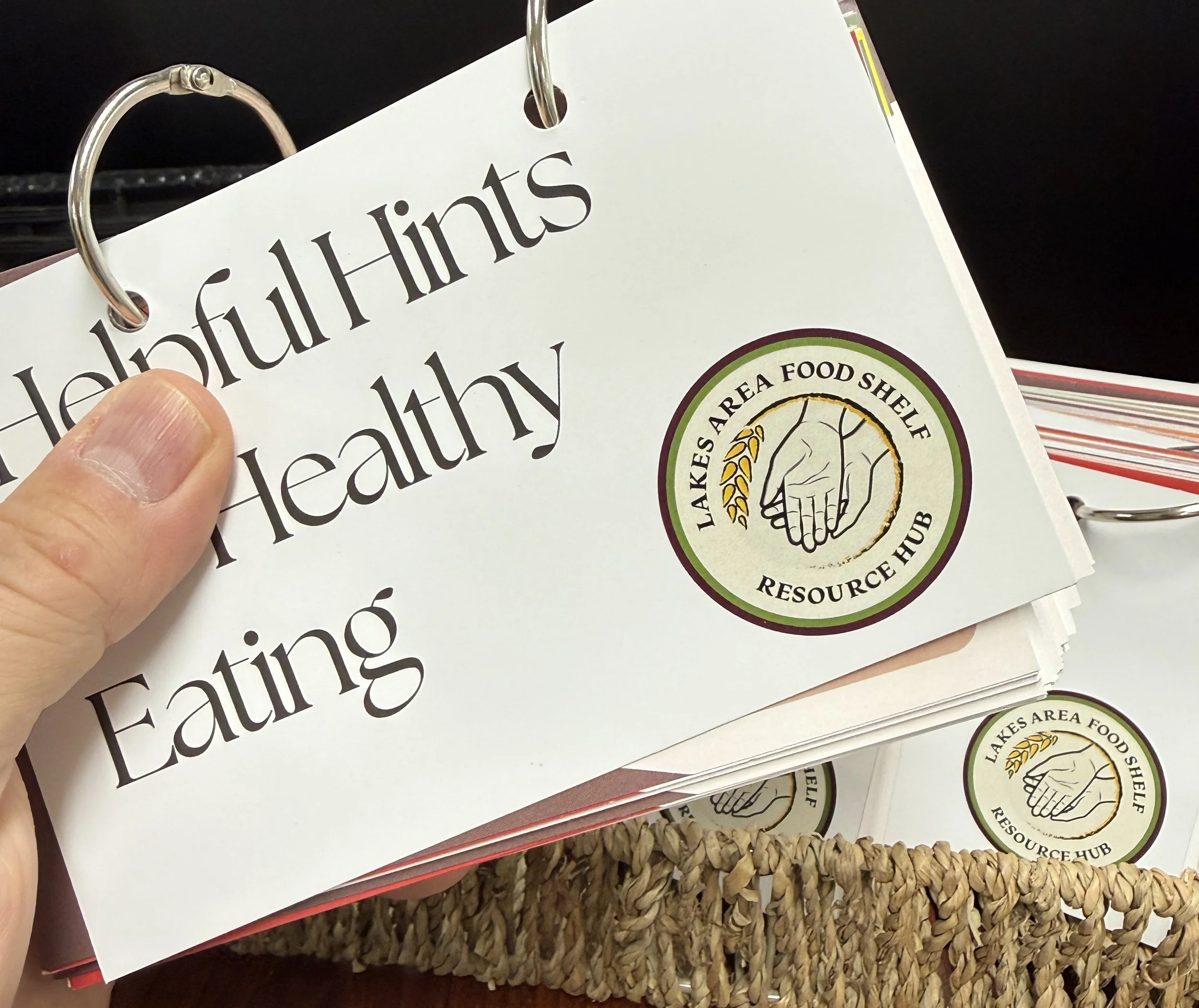 LAKES AREA FOOD SHELF offers free nutritional guide and recipe book