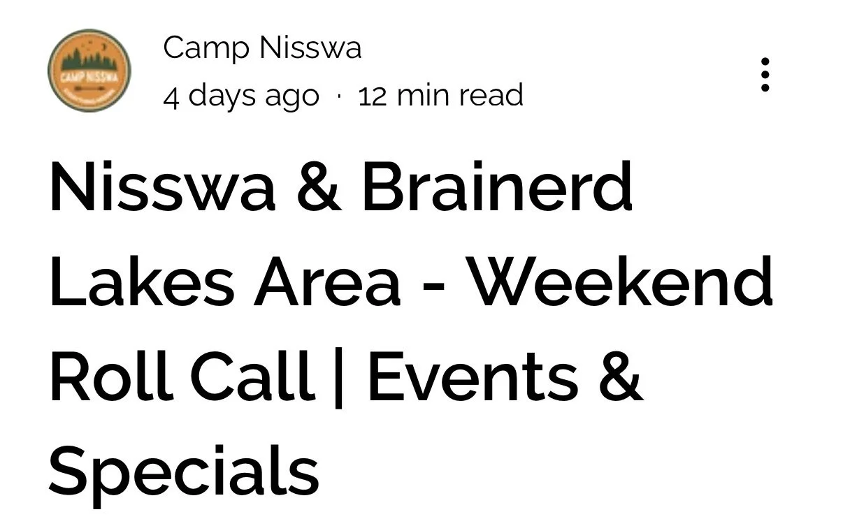 What’s going on in Nisswa this weekend?