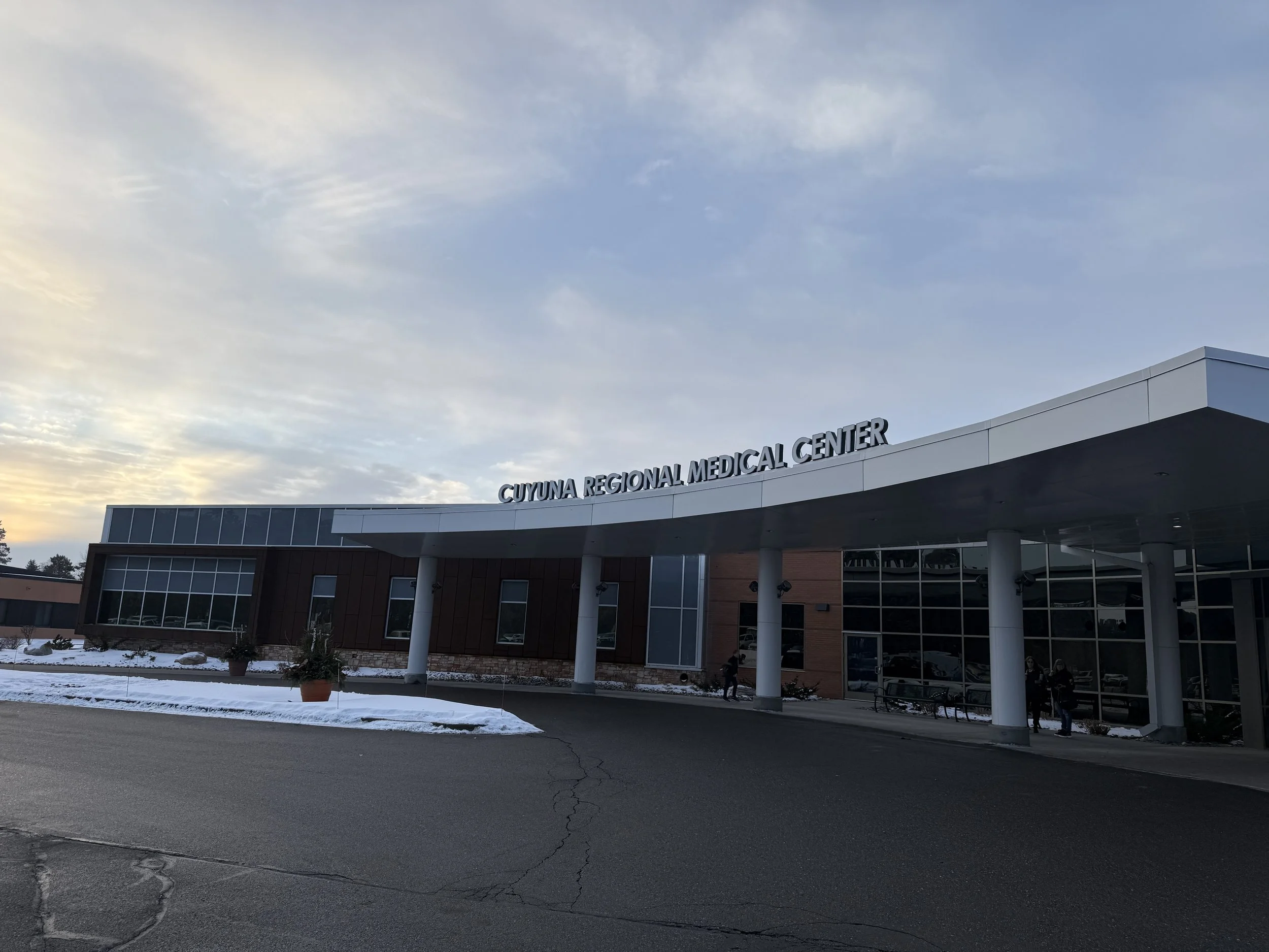 Took a ride to Cayuna regional Medical Center in Crosby Minnesota this morning
