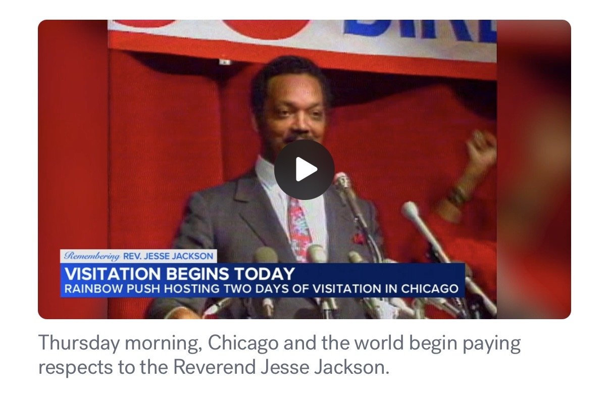 Rev. Jesse Jackson celebration of life begins Thursday in Chicago | LIVE Updates
