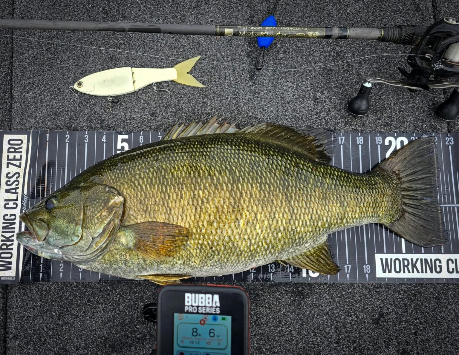 ANGLER CATCHES WORLD RECORD-SIZED SMALLMOUTH BASS ON HOMEMADE LURE 