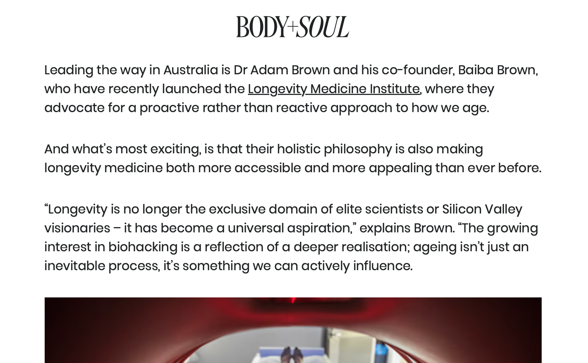 BODY + SOUL