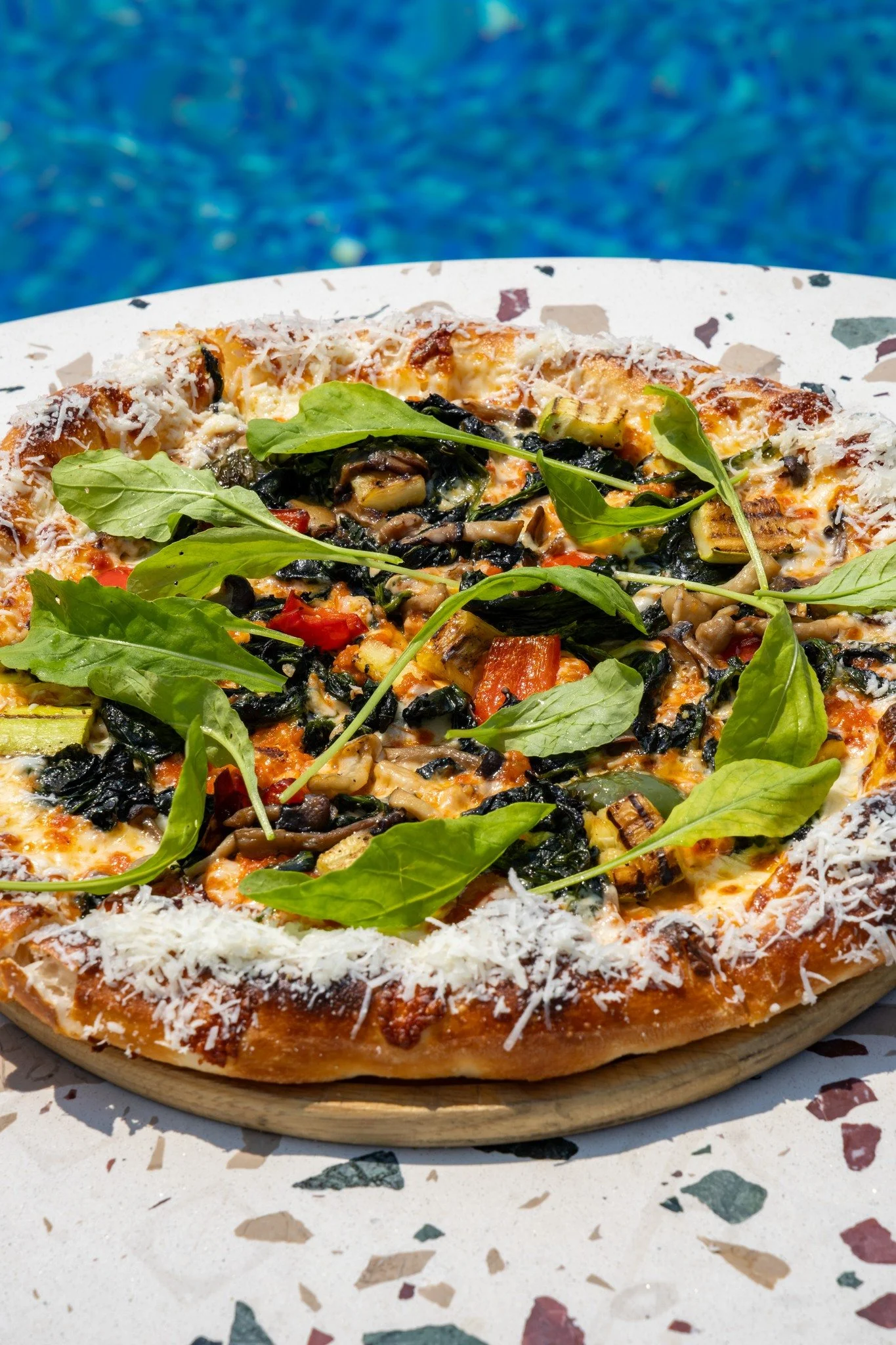 A slice of sunshine, like a party on a crust. Veggies never looked this good&mdash;roasted, melted, and ready to party on your plate.

#SkybarSummerClub #SkybarSummerClubWithTheView #PattayaRooftopbar #RooftopGlow