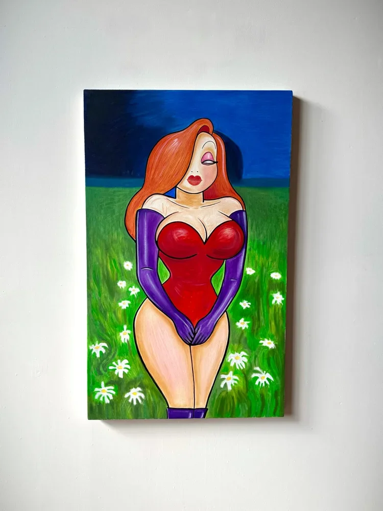 Drawn This Way, 2025
Oil on canvas
40 x 24 x 1 1/2 inches
101.6 x 60.9 x 3.8 cm