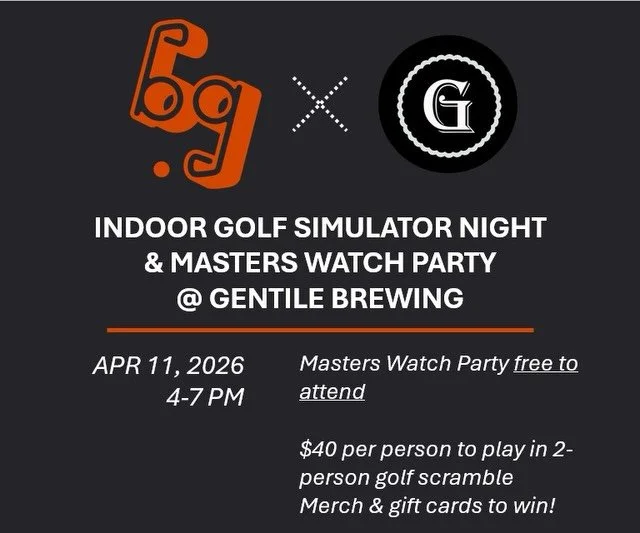 This Saturday, 4-7pm! We&rsquo;ll be hosting a Masters Watch Party + 2-person team scramble event on our pop-up golf simulator @gentilebrewing !! Watch Party is free to attend, LINK IN BIO to sign up for the golf.

About the golf: This will be the co