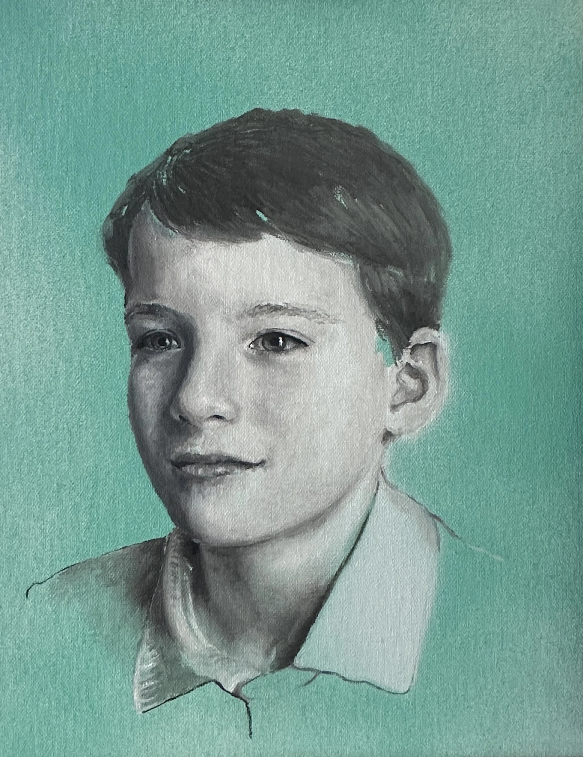 Ben (Commissioned portrait)
Oil and spray paint on linen
8x10