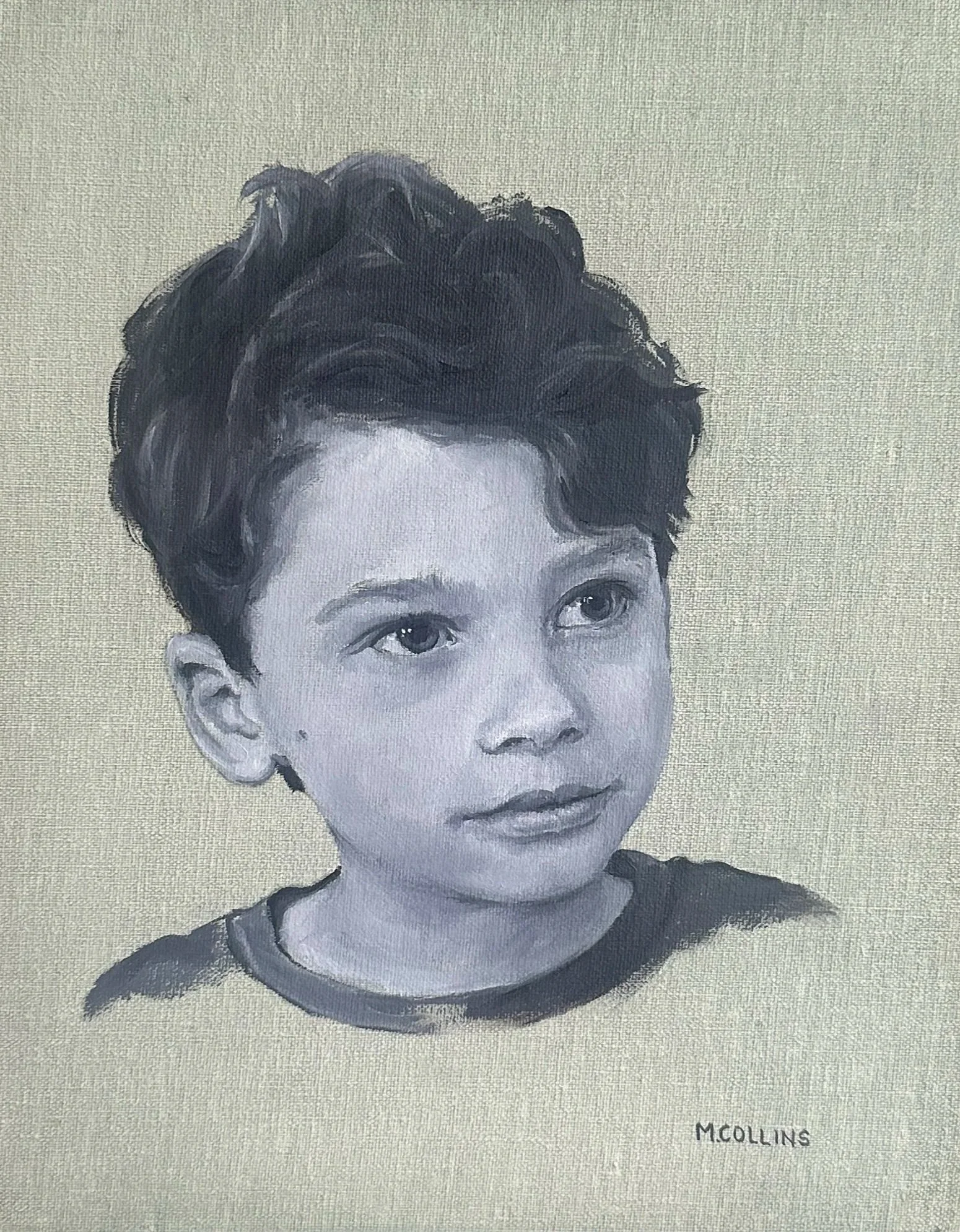 Sam (Commissioned portrait)
Oil on linen
8x10
