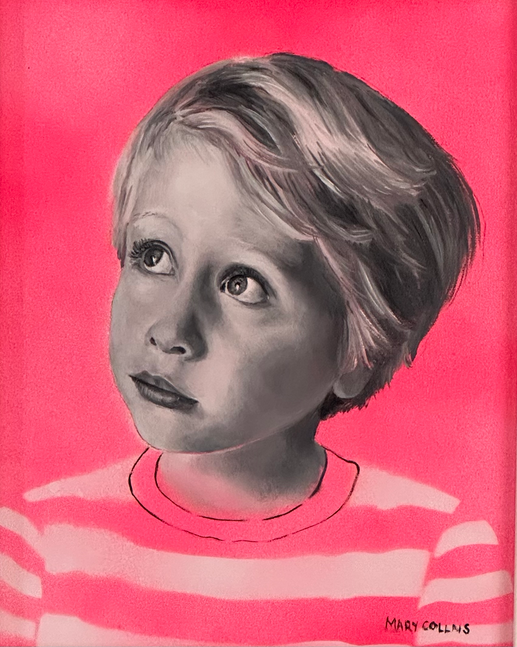 'Laurie' ( Commissioned portrait)
Oil and spray paint on linen
8x10